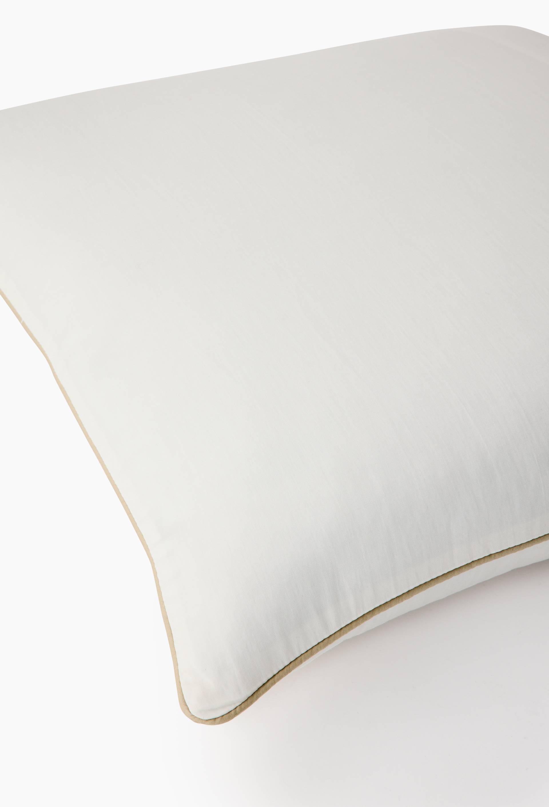 Taie d'oreiller, satin de coton bio GOTS, Ecru, large image number 3