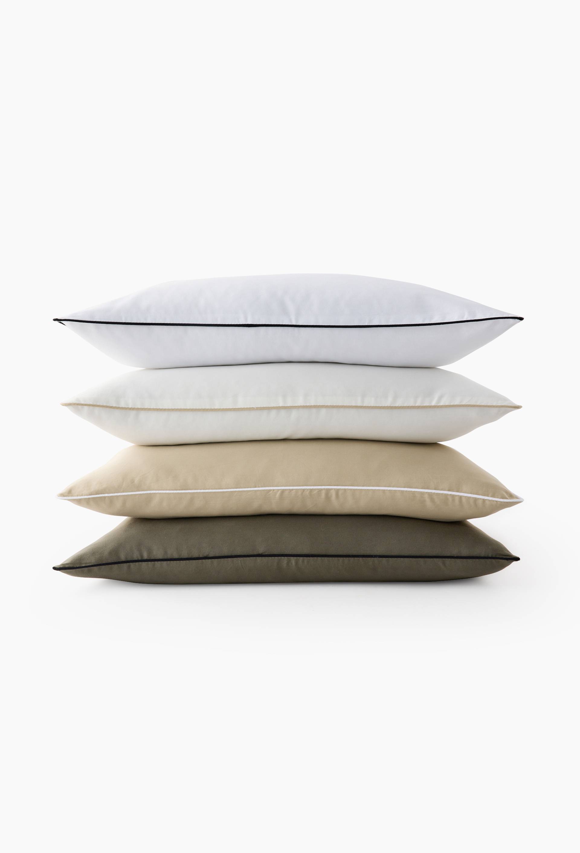 Taie d'oreiller satin de coton bio GOTS, Beige clair, large