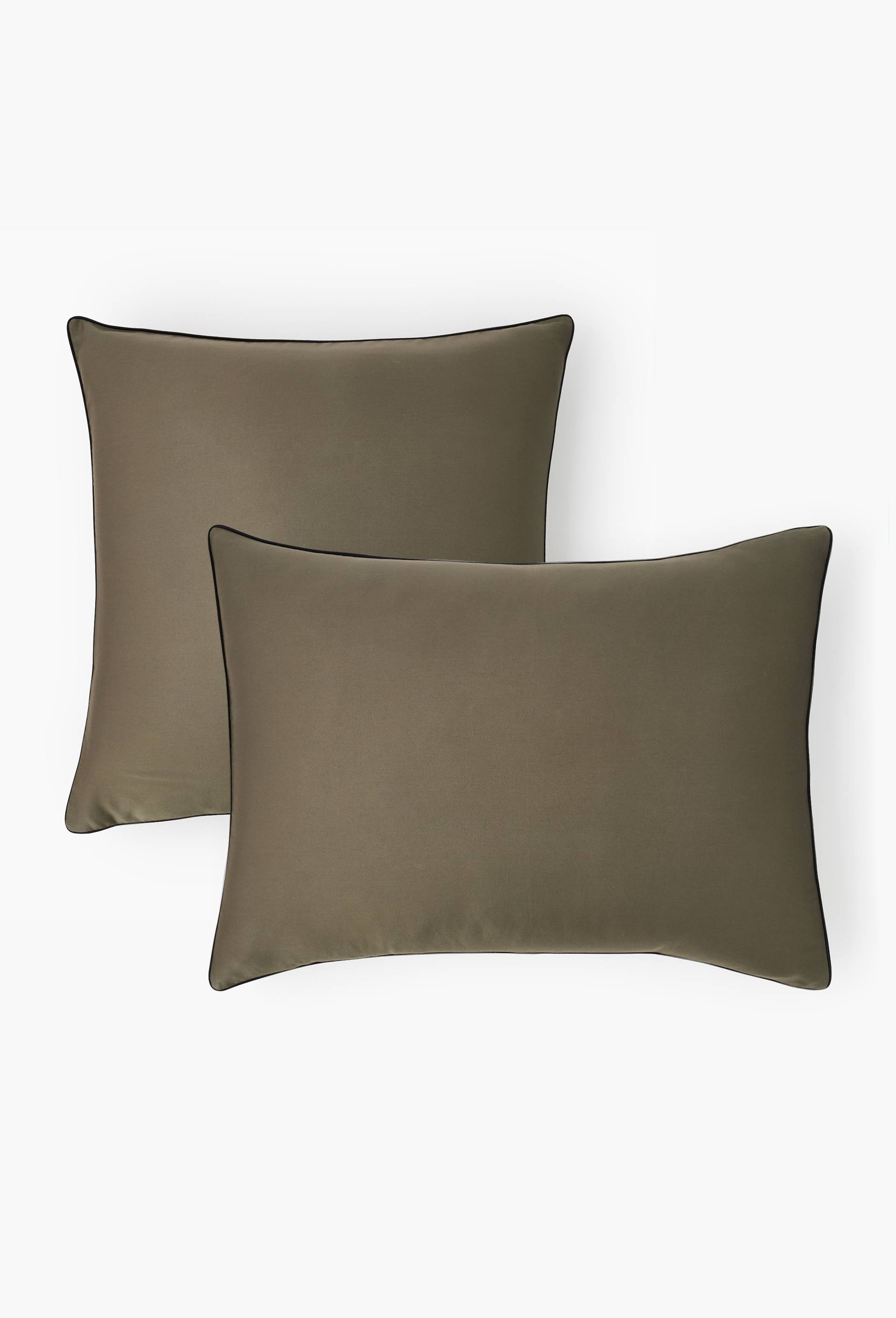 Taie d'oreiller en satin de coton GOTS, Vert clair, large