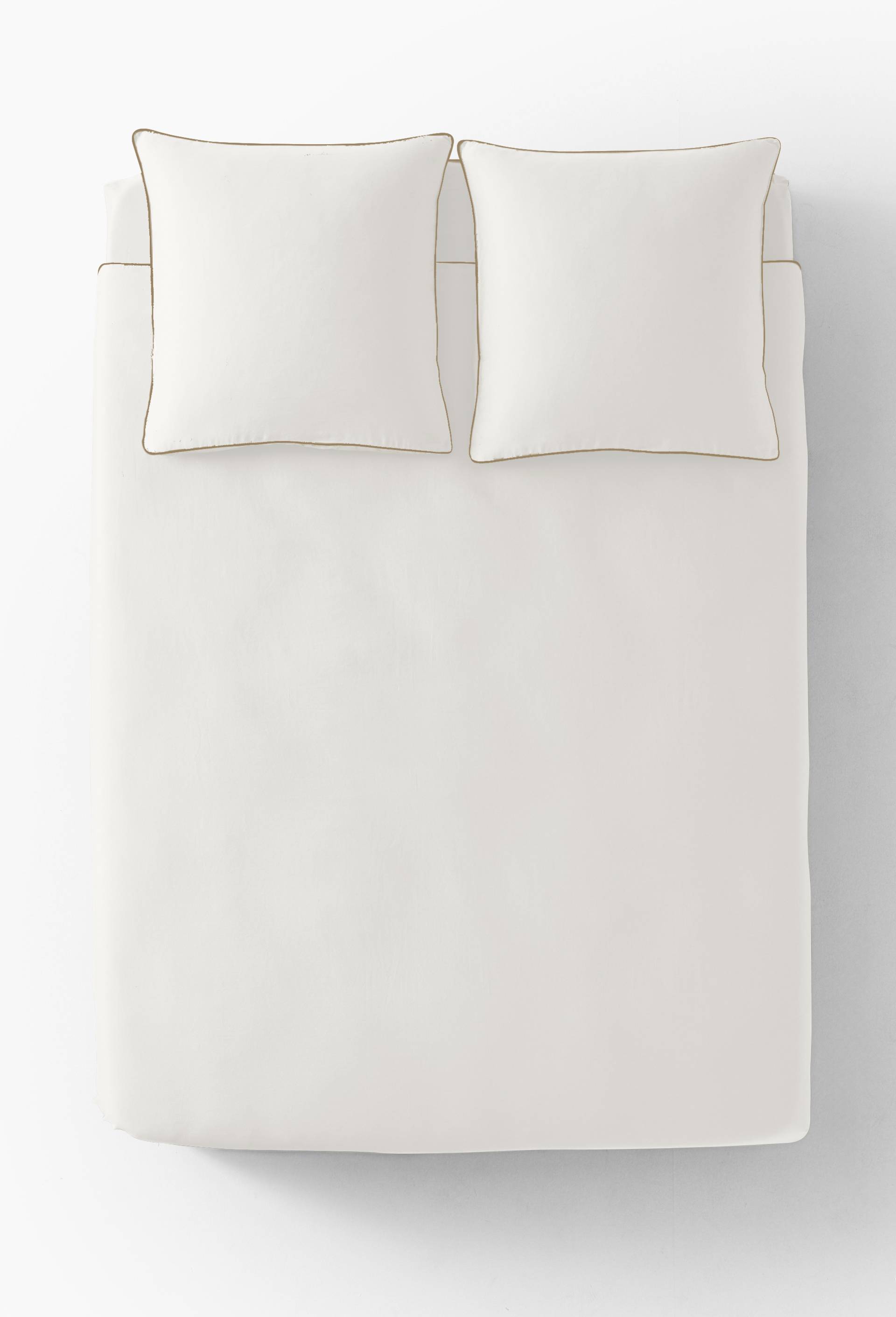 Housse de couette, satin de coton bio, Ecru, large