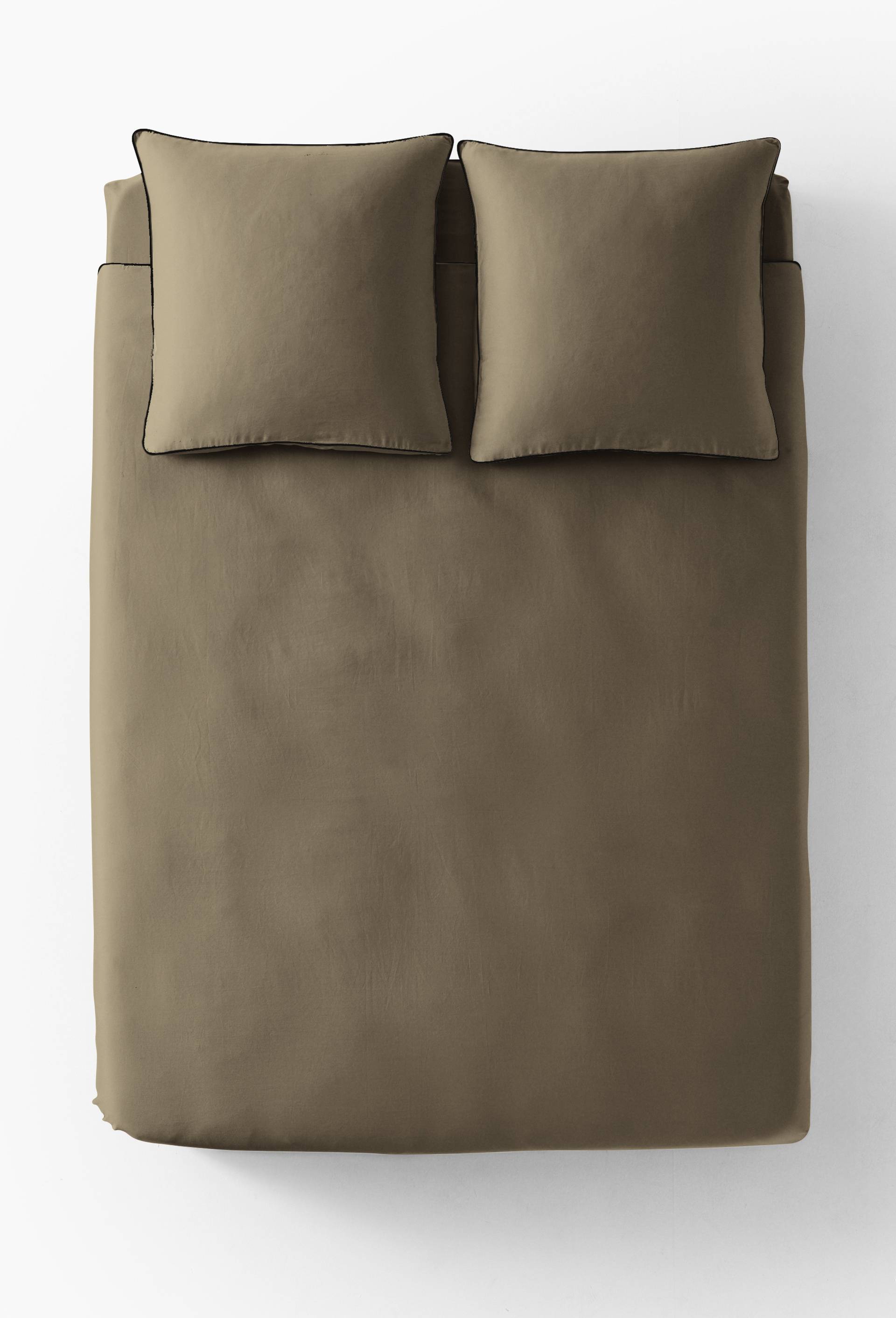 Housse de couette, satin de coton bio, Vert clair, large image number 1