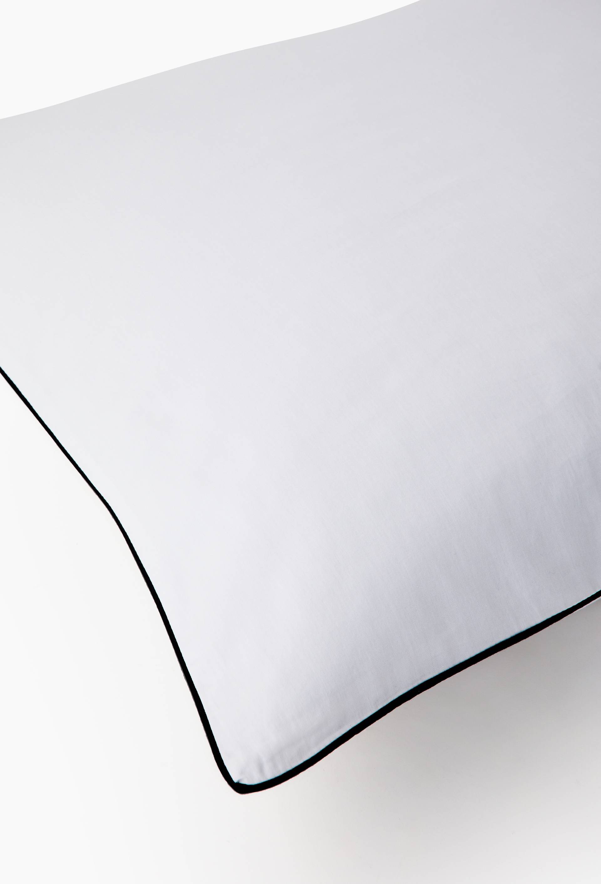 Taie d'oreiller, satin de coton bio, Blanc, large