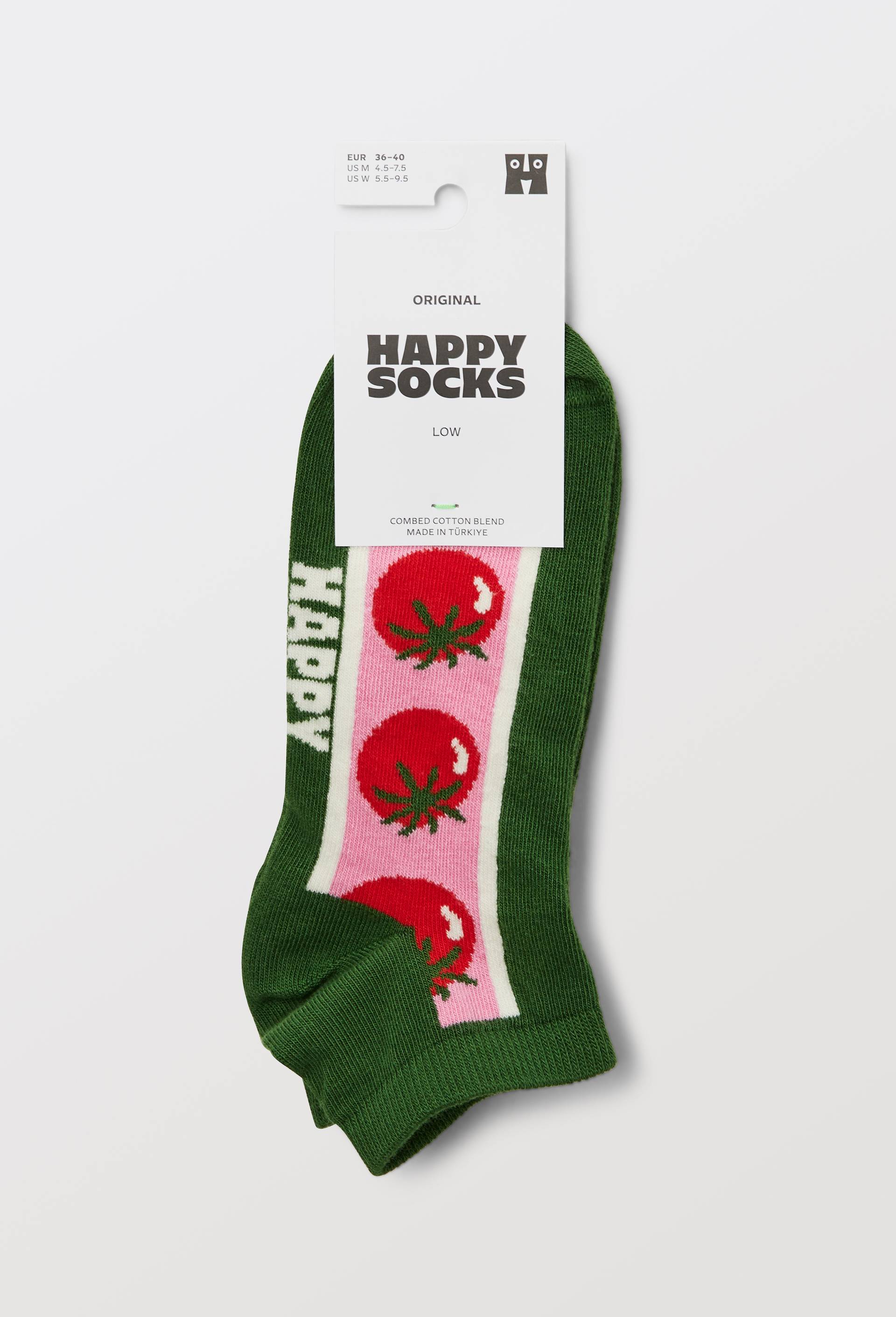 Paire de mini-socquettes fantaisie en coton HAPPY SOCKS, Vert fonc&eacute;, large image number 2.0