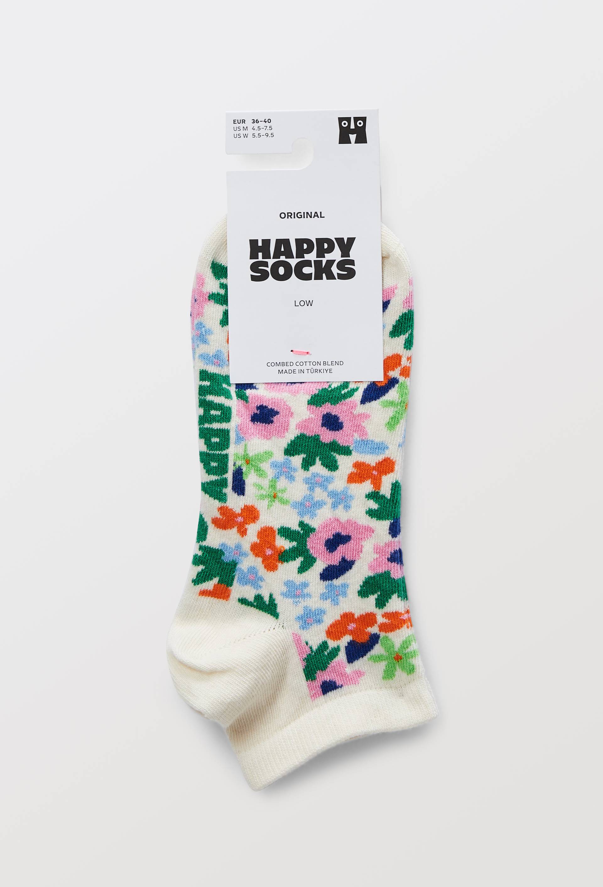 Paire de mini-socquettes fantaisie en coton HAPPY SOCKS, Beige clair, large image number 2