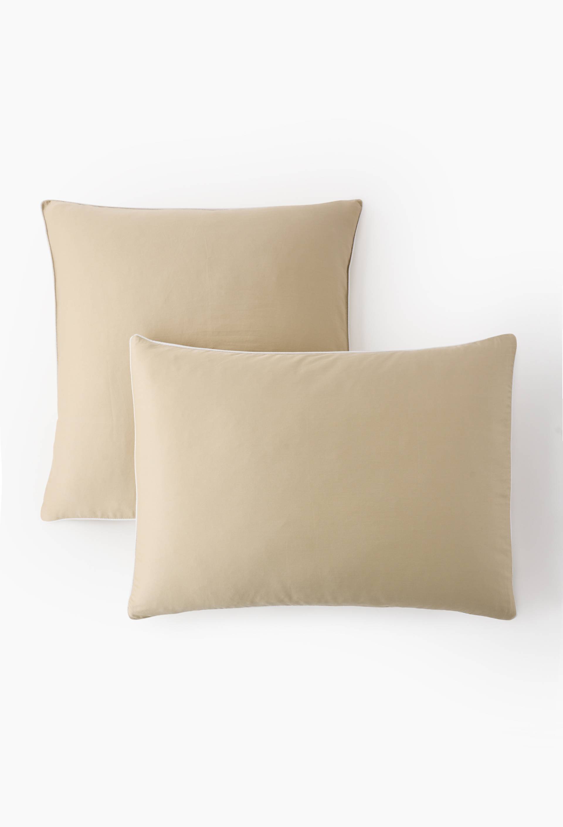Taie d'oreiller, satin de coton bio GOTS, Beige clair, large image number 1
