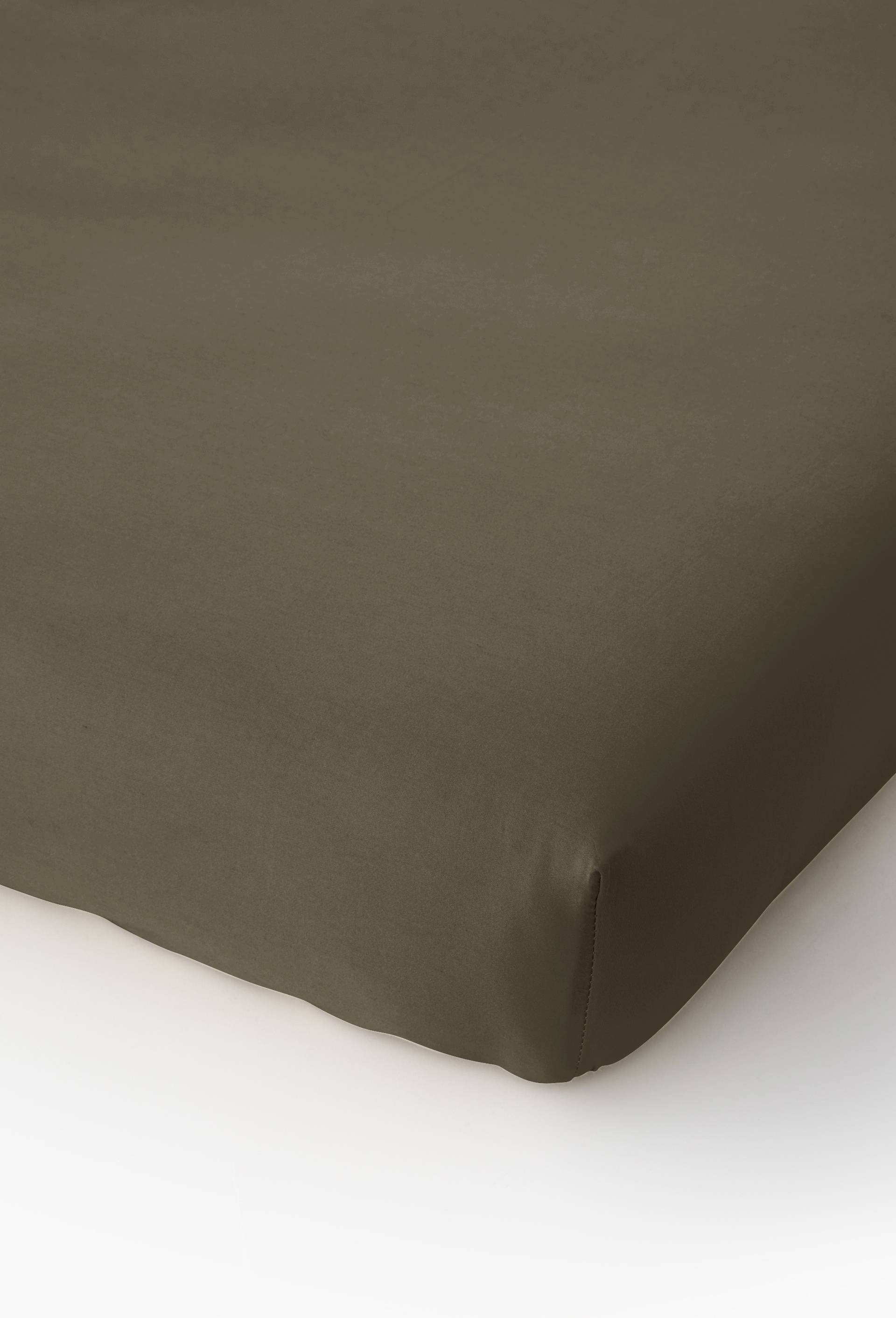 Drap housse, satin de coton bio, Vert clair, large image number 0.0