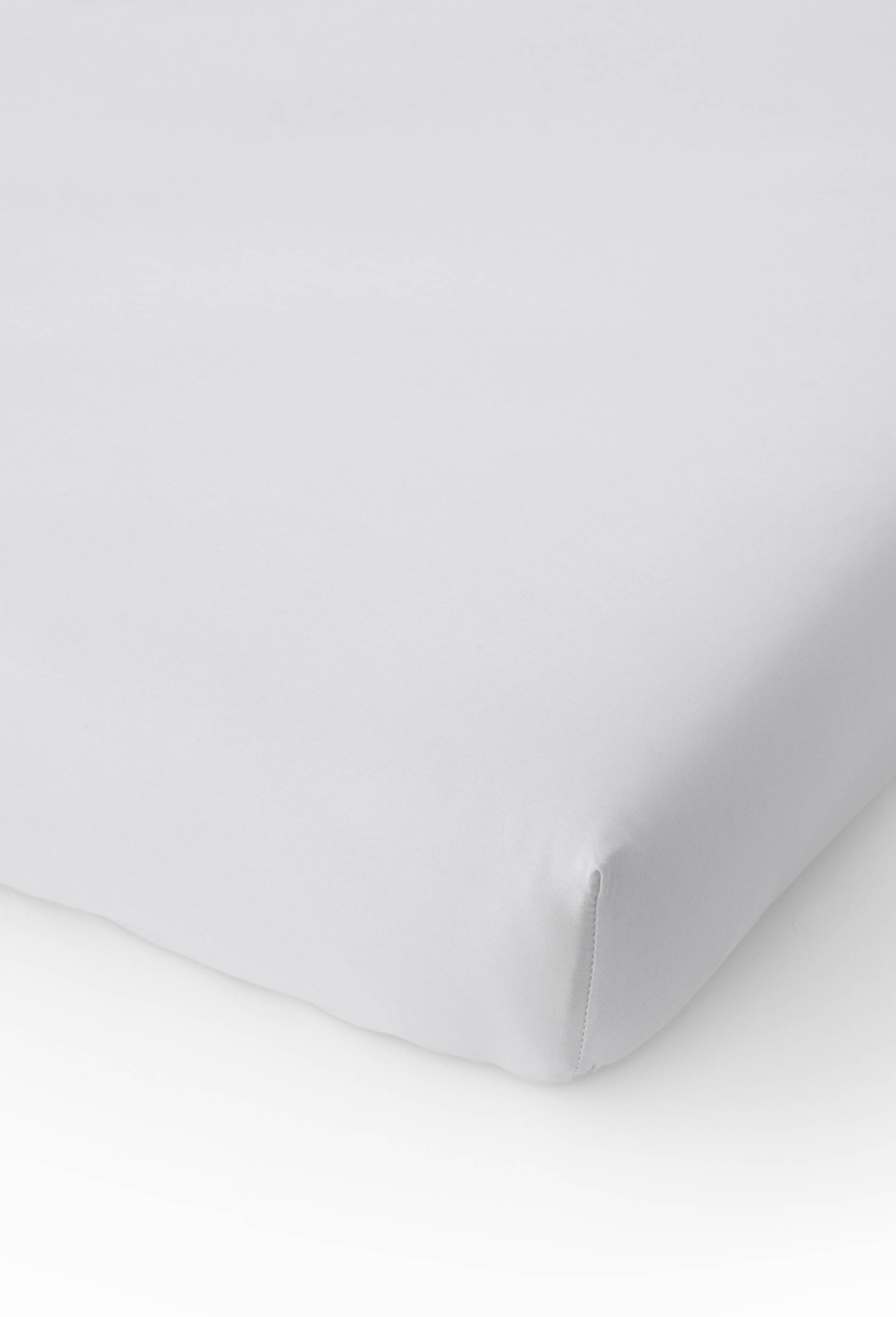 Drap housse, satin de coton bio, Blanc, large image number 0.0