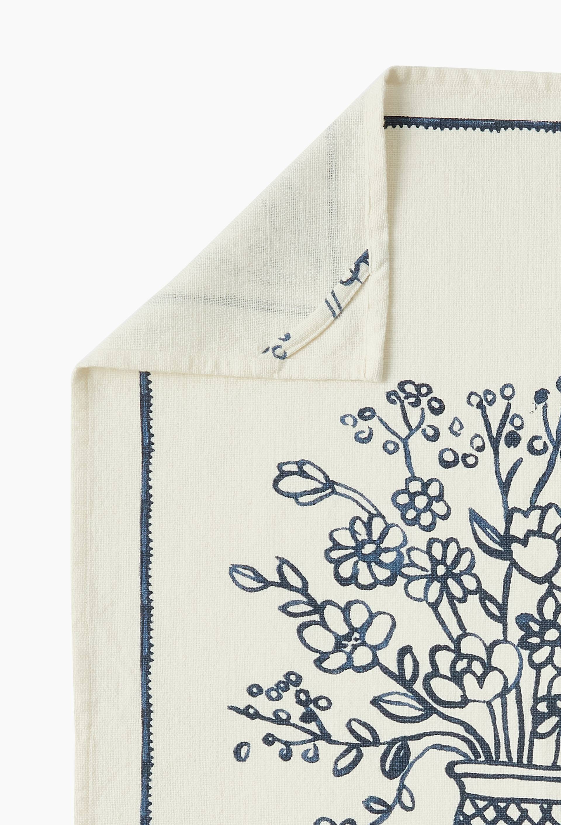 Torchon, 50x70cm, 100% coton, Bleu fonc&eacute;, large image number 1.0