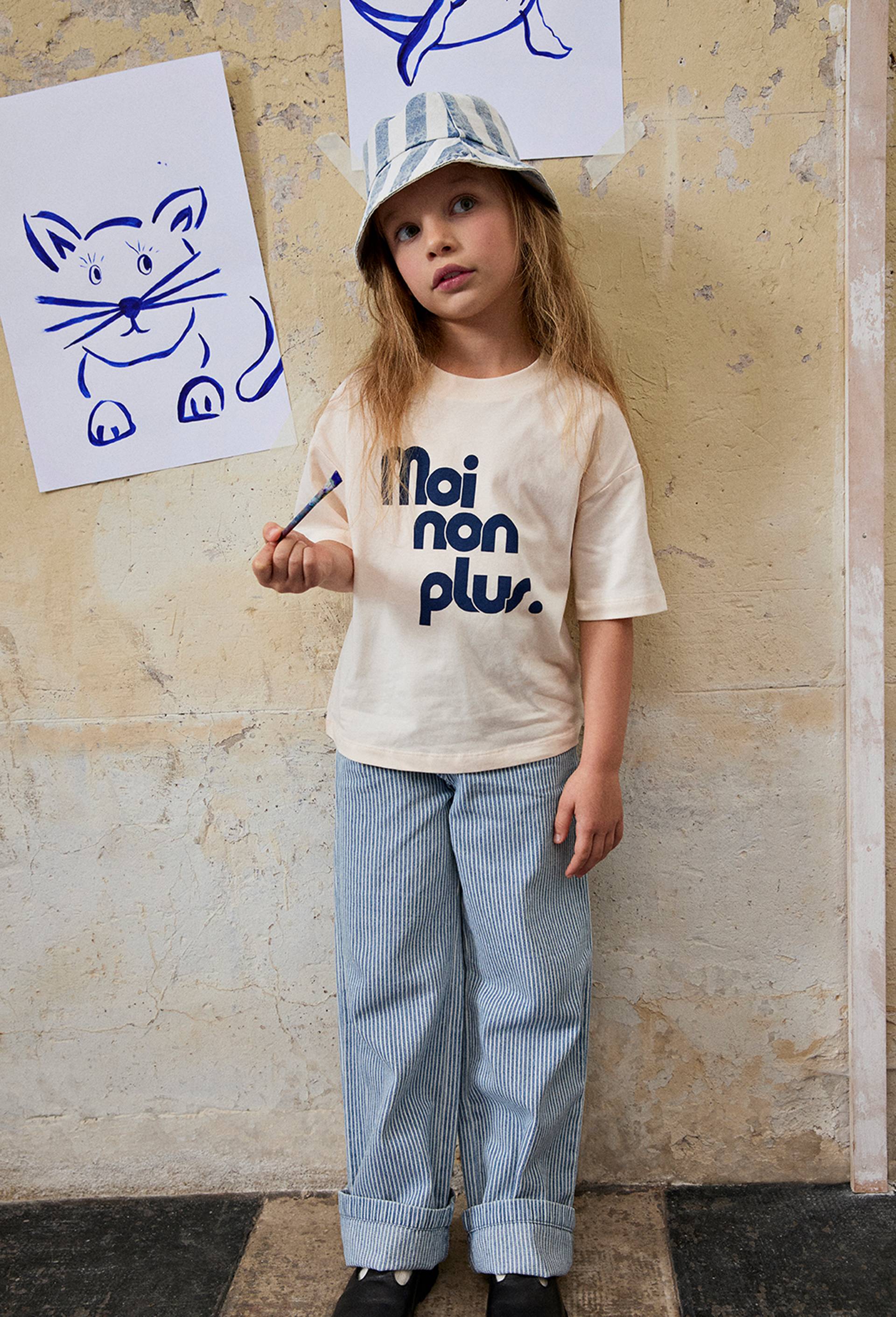 T-shirt imprim&eacute; en coton BIO, Beige clair, large image number 0