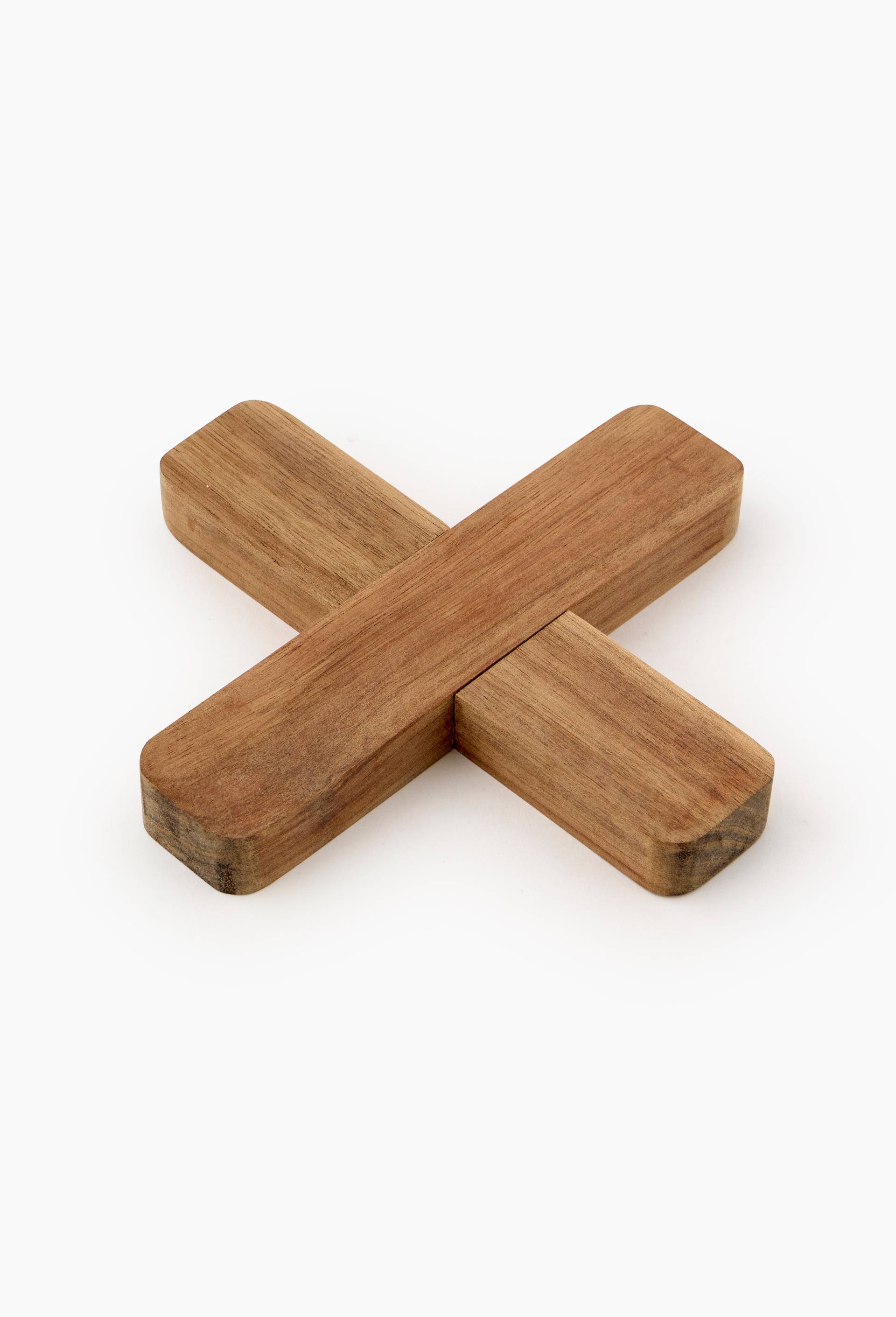 Dessous de plat, bois d'acacia, Beige, large image number 1