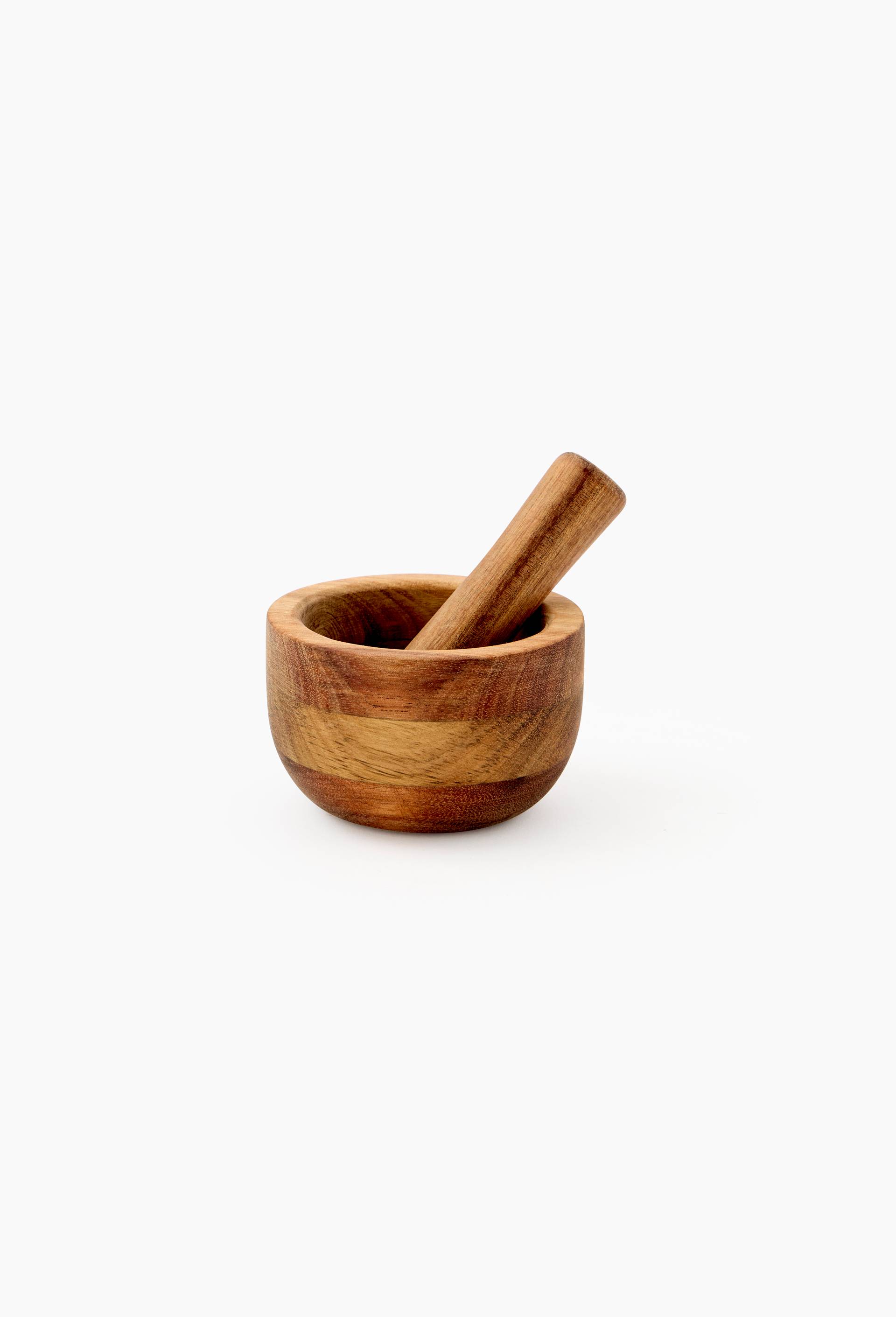 Mortier avec pilon, en bois d'acacia, Beige, large image number 1.0