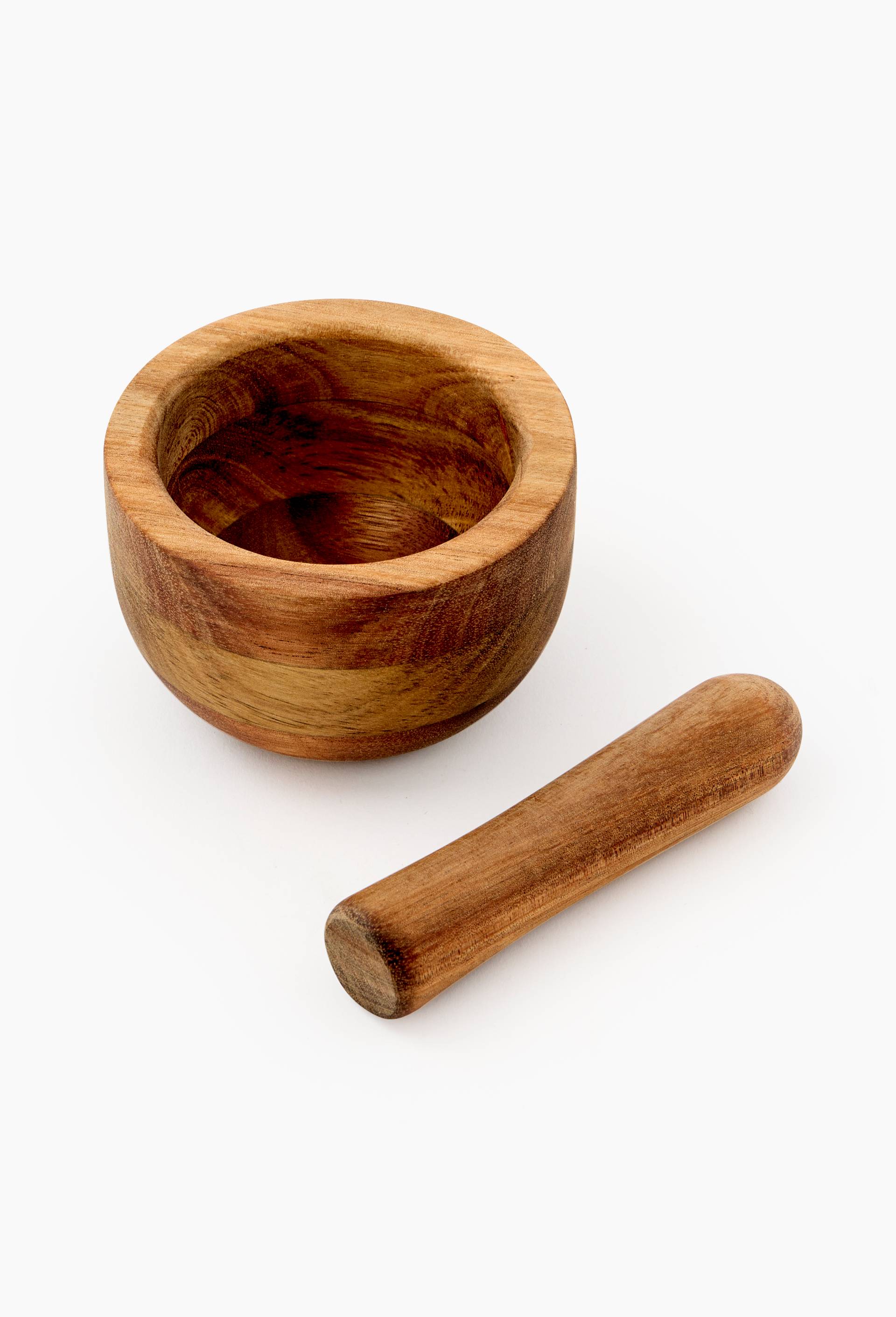 Mortier avec pilon, en bois d'acacia, Beige, large image number 2.0