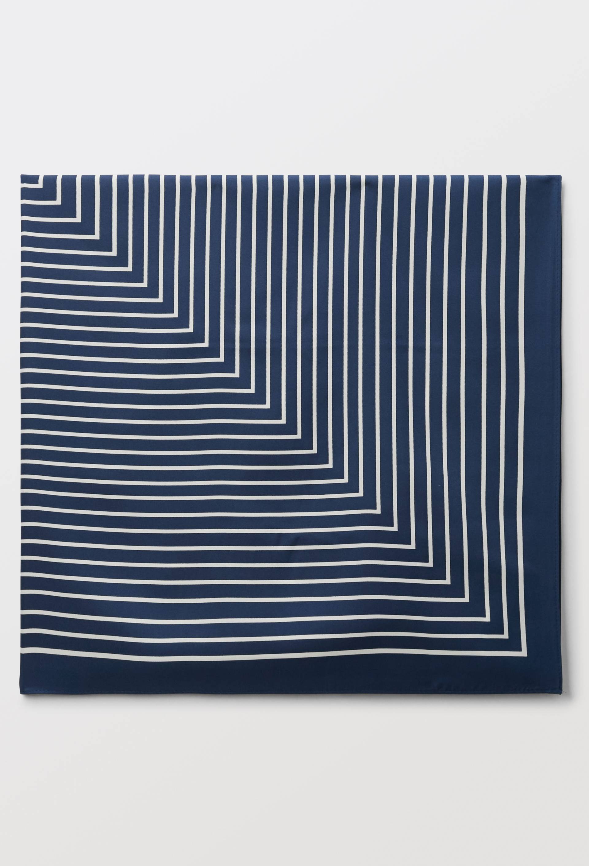 Foulard imprim&eacute;, mati&egrave;re recycl&eacute;e, Bleu fonc&eacute;, large image number 1