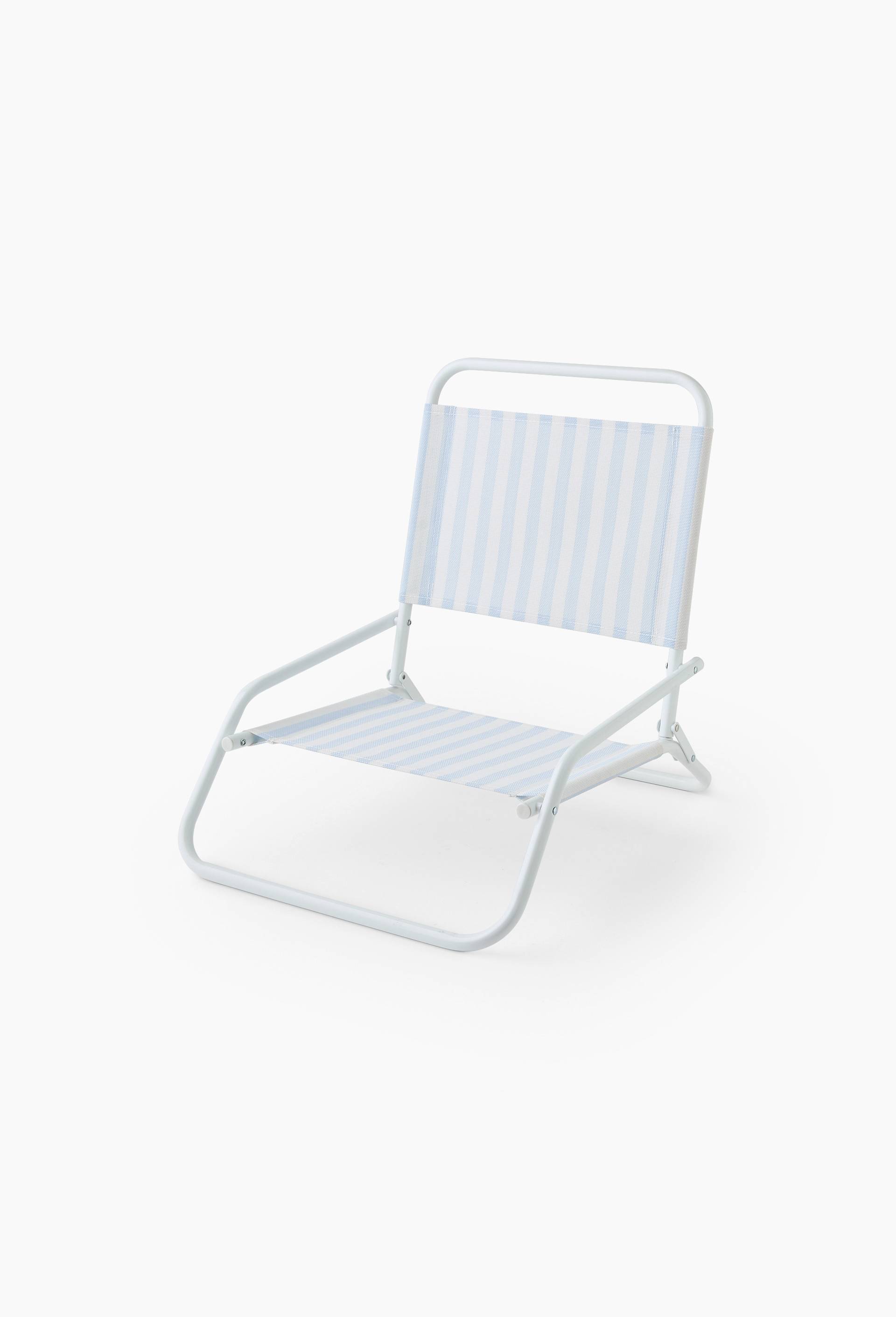 Chaise de plage pliante , 45xH50cm, en textilène et métal, Bleu clair, swatch image
