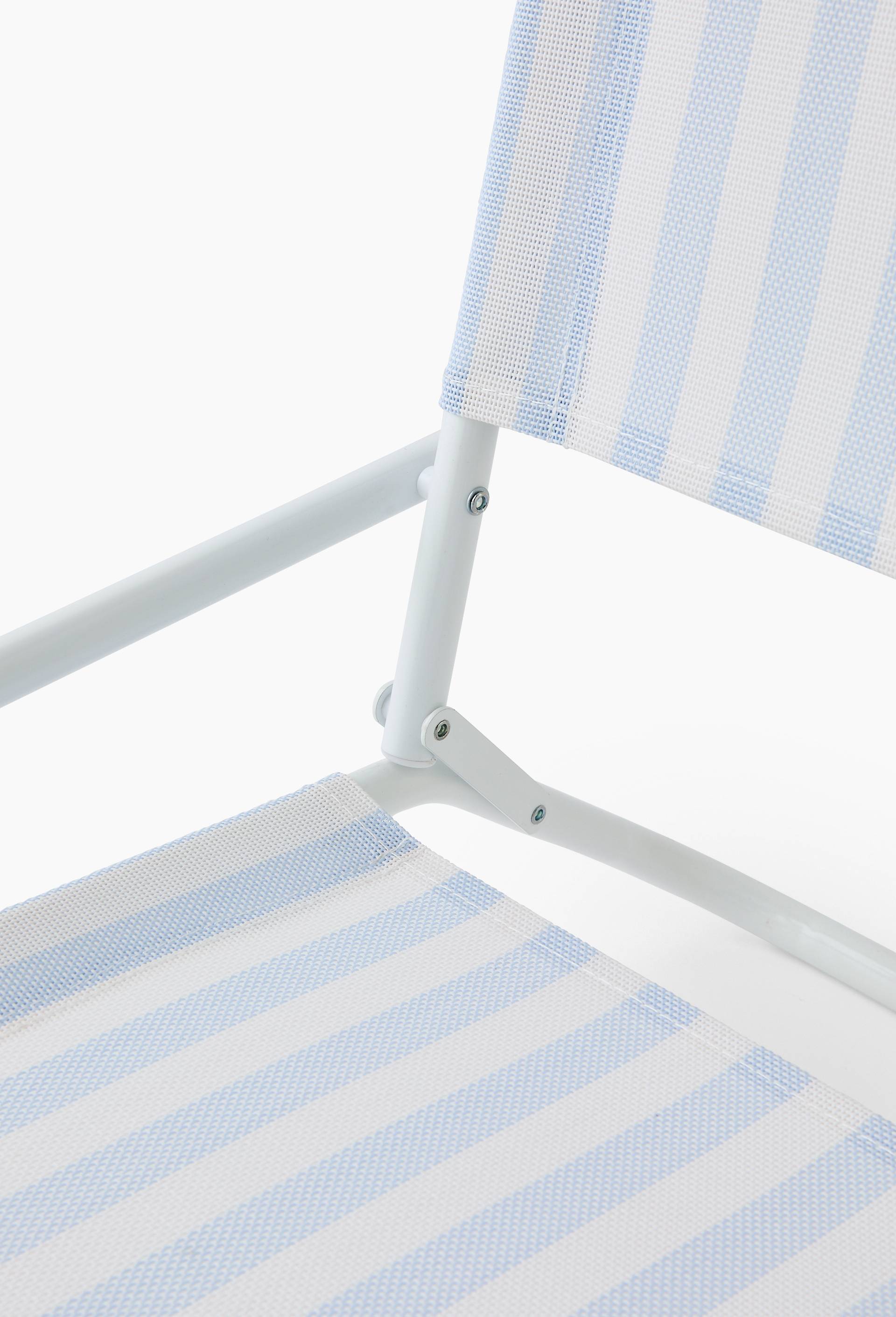 Chaise de plage pliante , 45xH50cm, en textilène et métal, Bleu clair, large image number 1