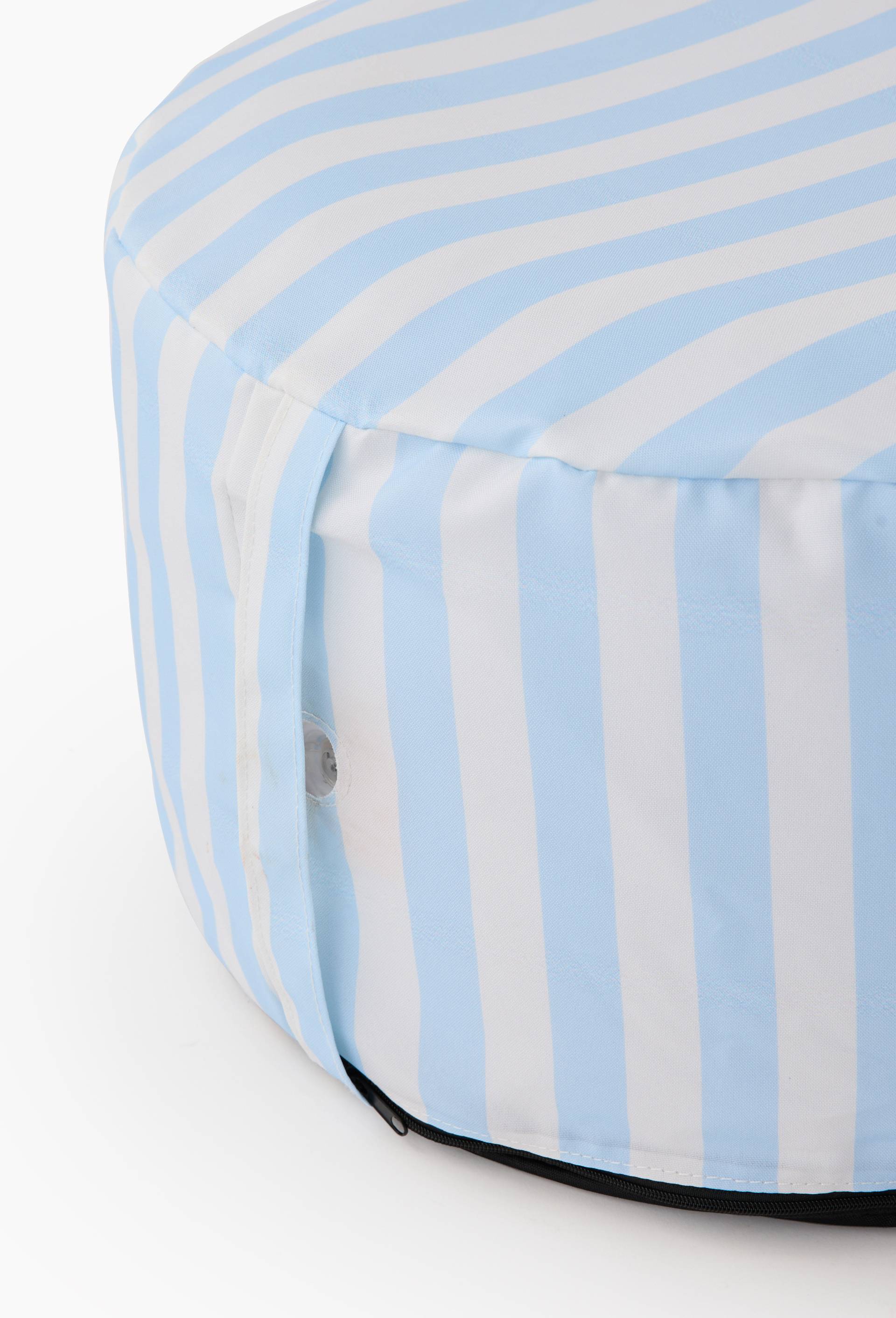 Pouf gonflable, 48xH27cm, en polyester, Bleu clair, large image number 1