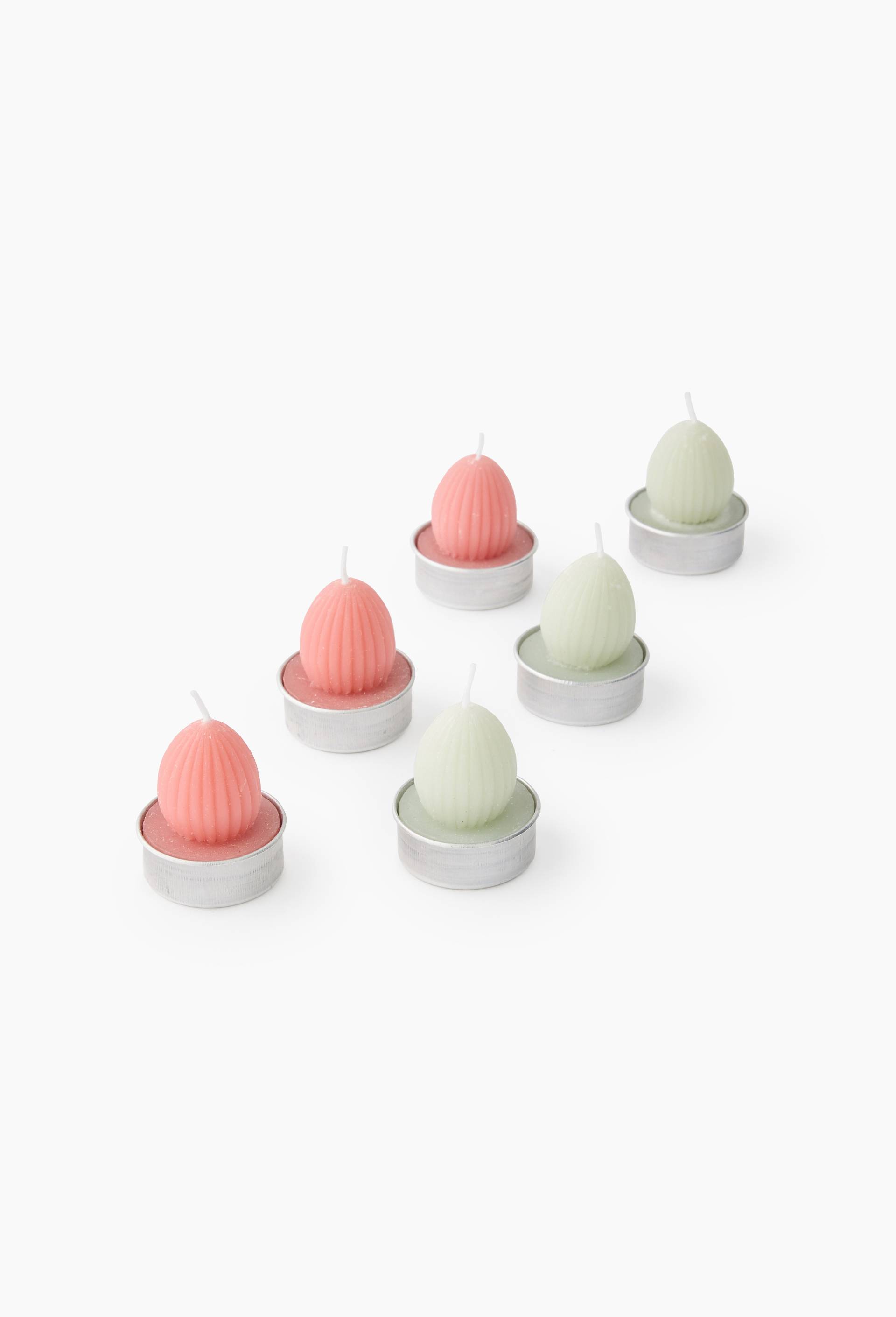 Boite 6 bougies chauffe plats oeufs, en cire, Beige, large image number 0