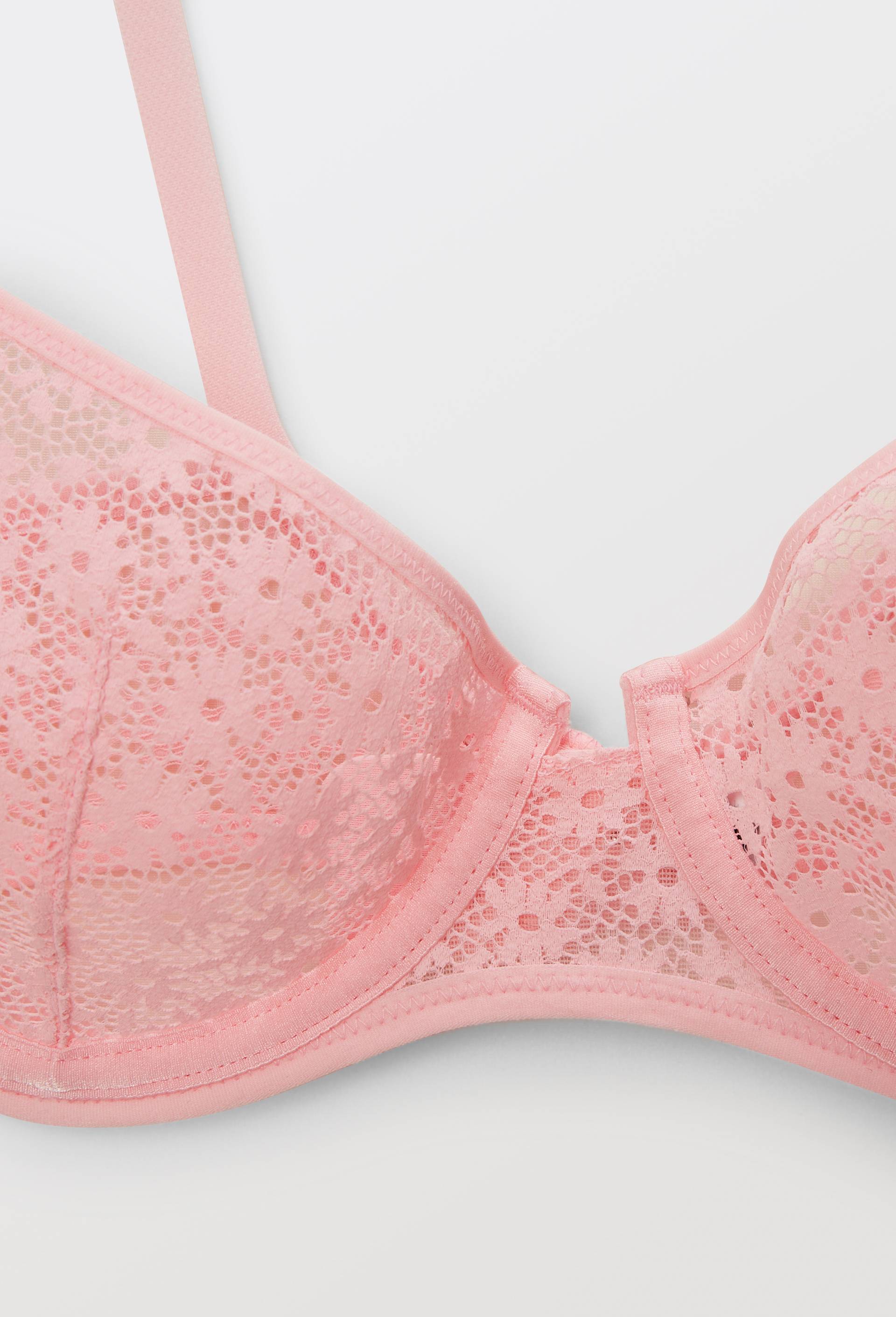 Soutien-gorge corbeille balconnet LOLITA en dentelle, Rose, large image number 5.0