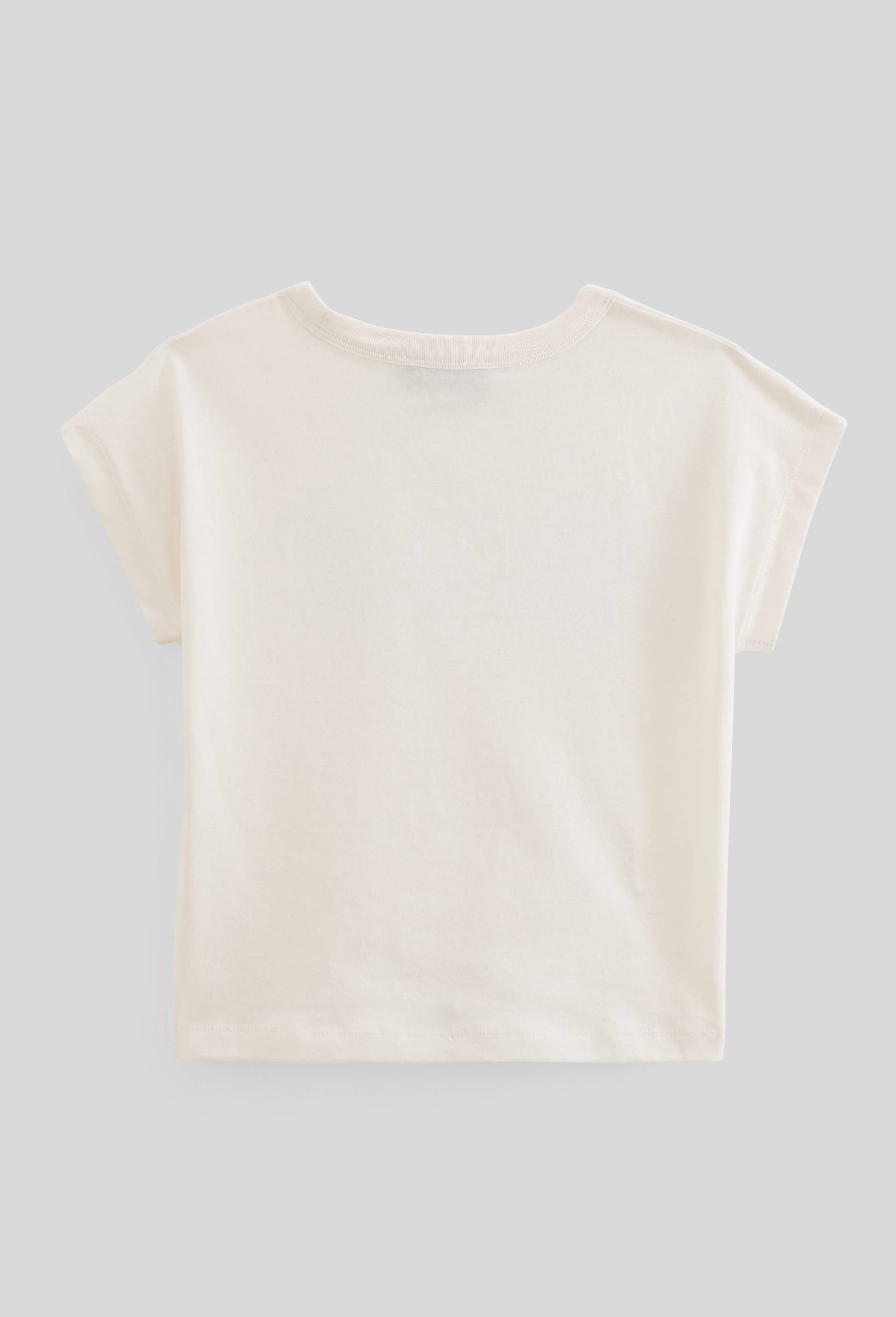 T-shirt &agrave; inscription en coton BIO GOTS, Beige clair, large image number 2