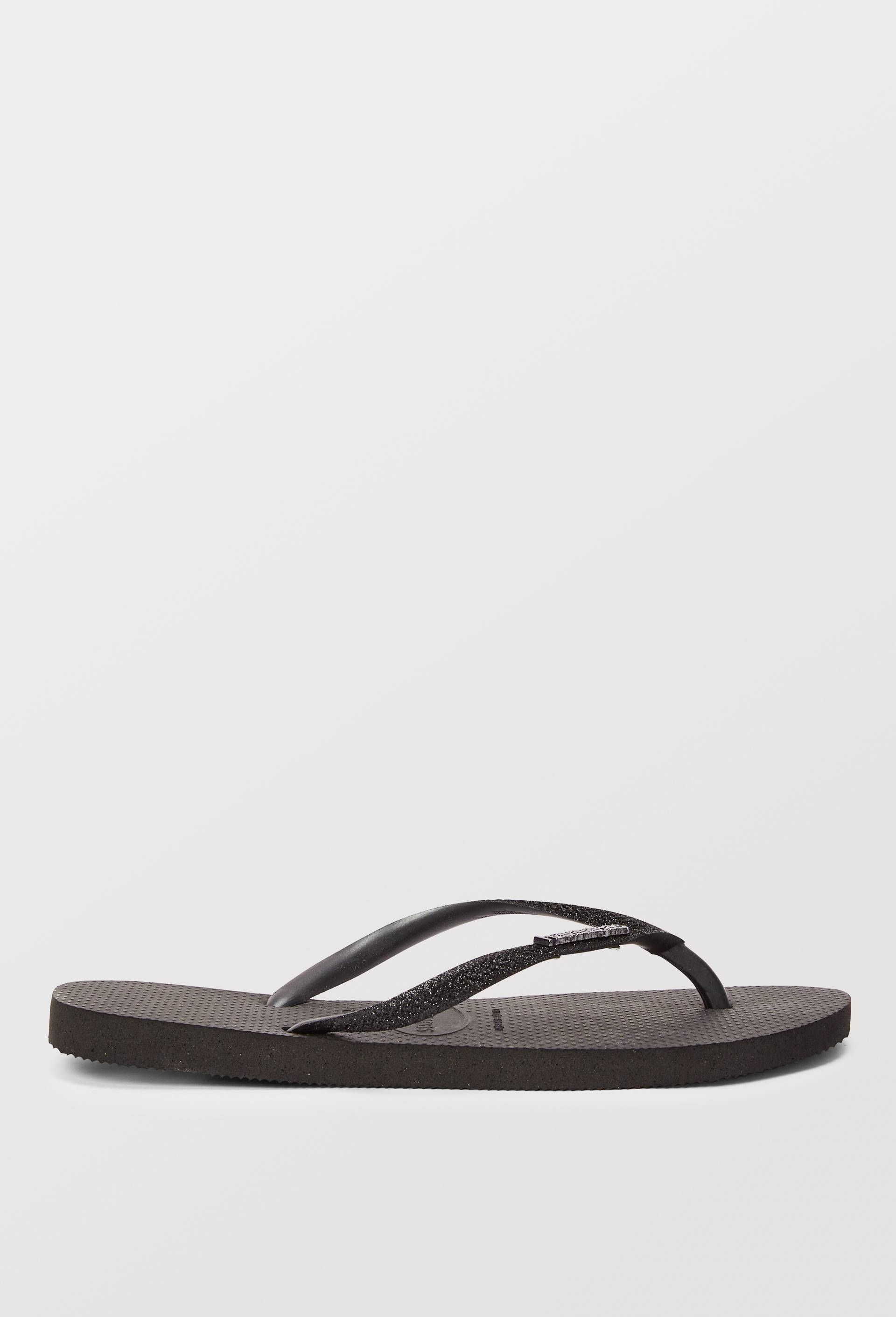 Tongs Glitter Havaianas, Noir, large image number 1