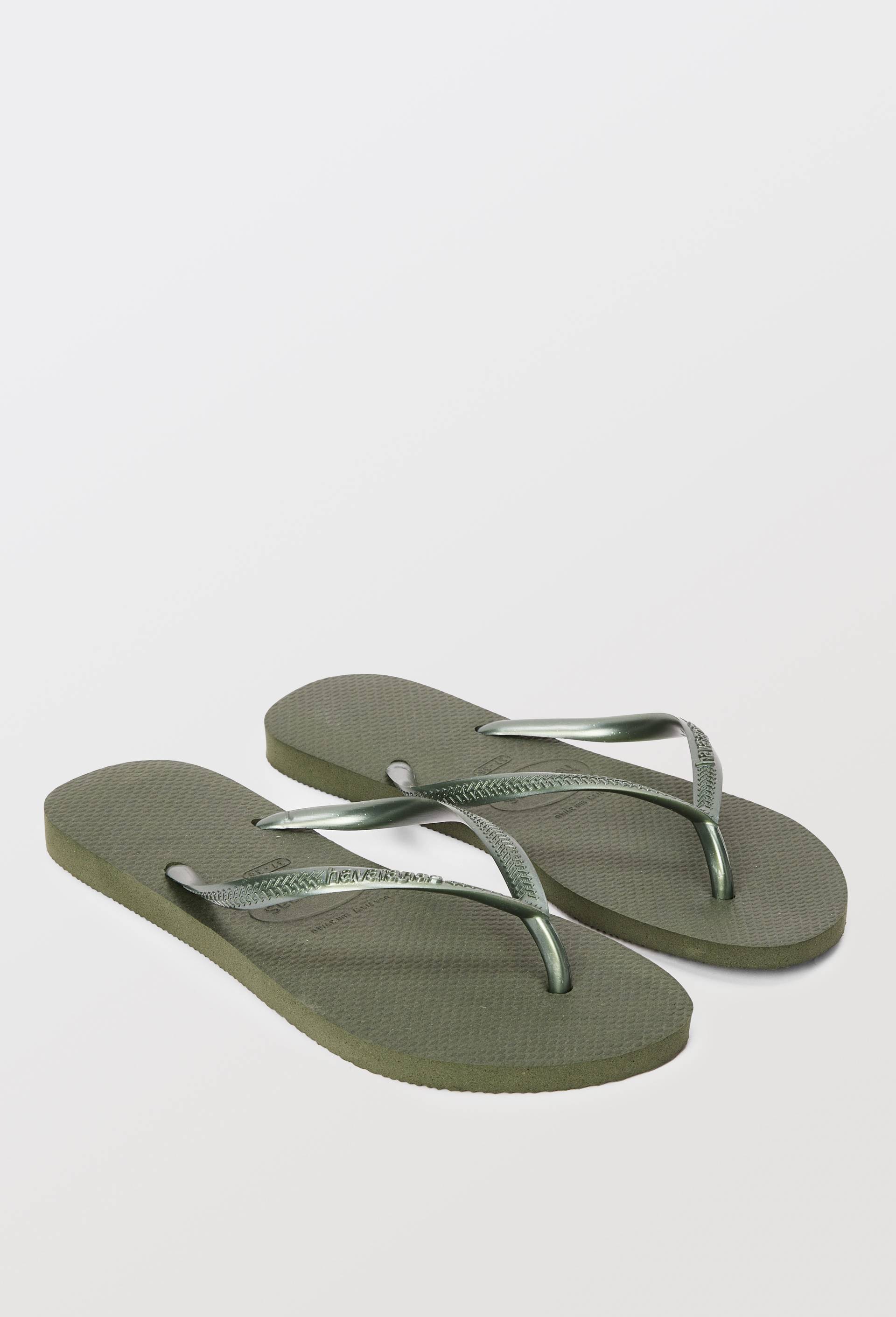 Tongs slim HAVAIANAS, Vert fonc&eacute;, swatch image