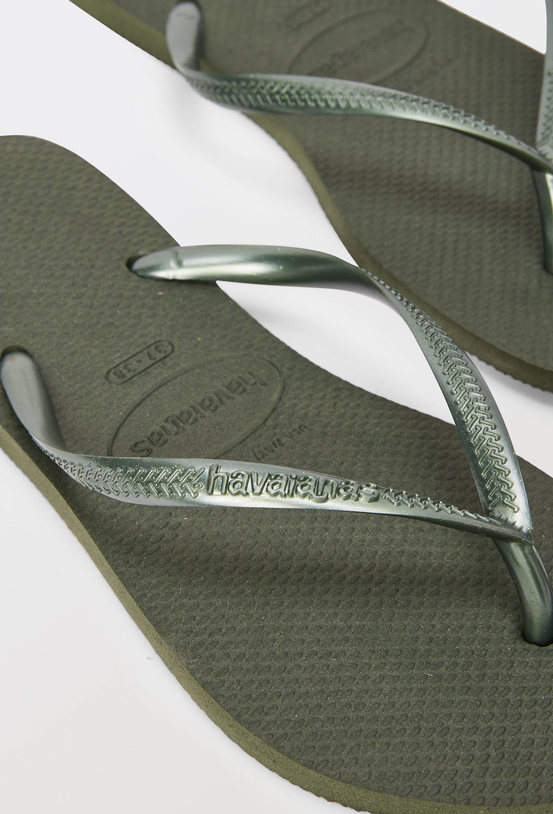 Tongs slim HAVAIANAS, Vert fonc&eacute;, large image number 2