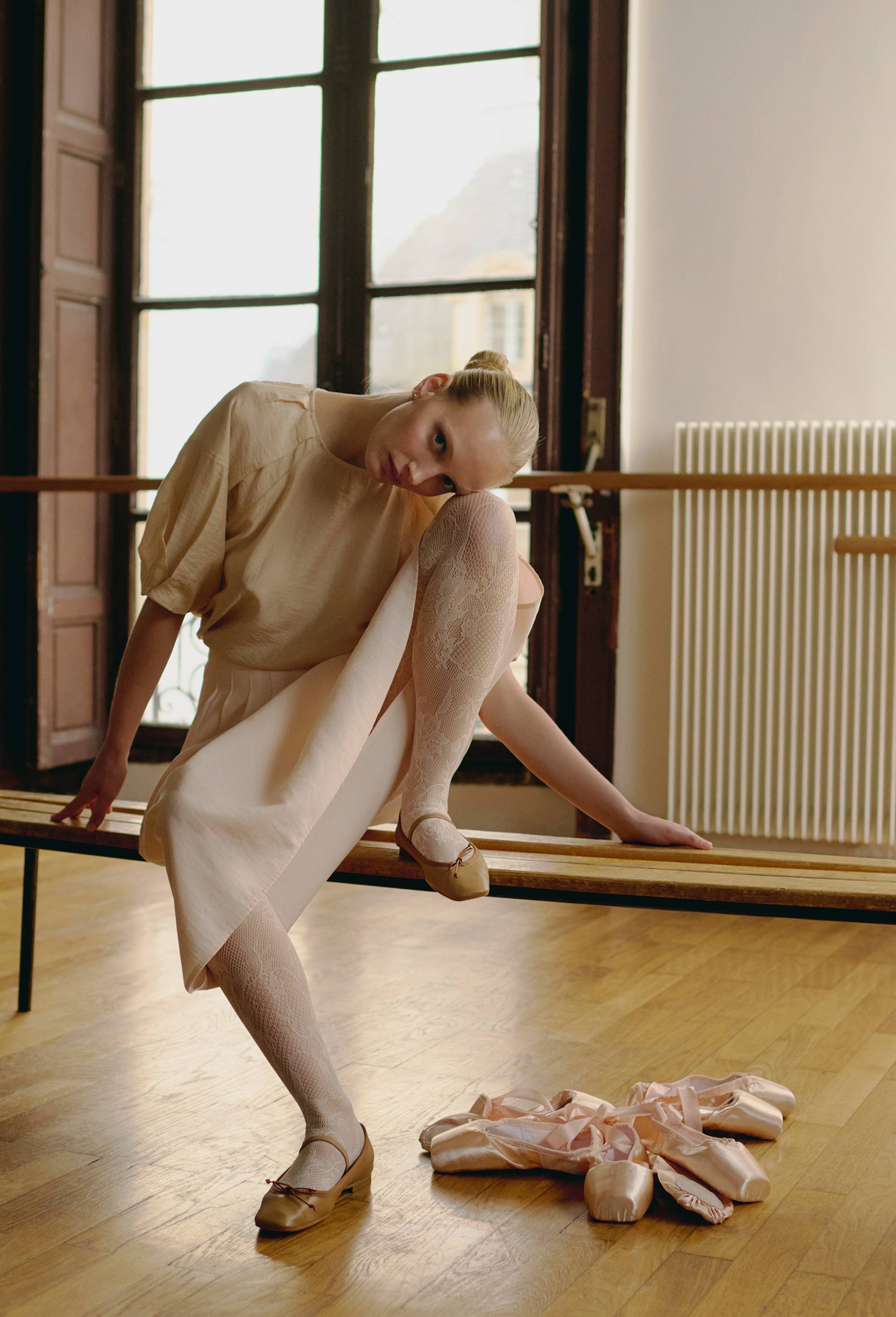 Ballerines en cuir, Brun clair, large image number 1