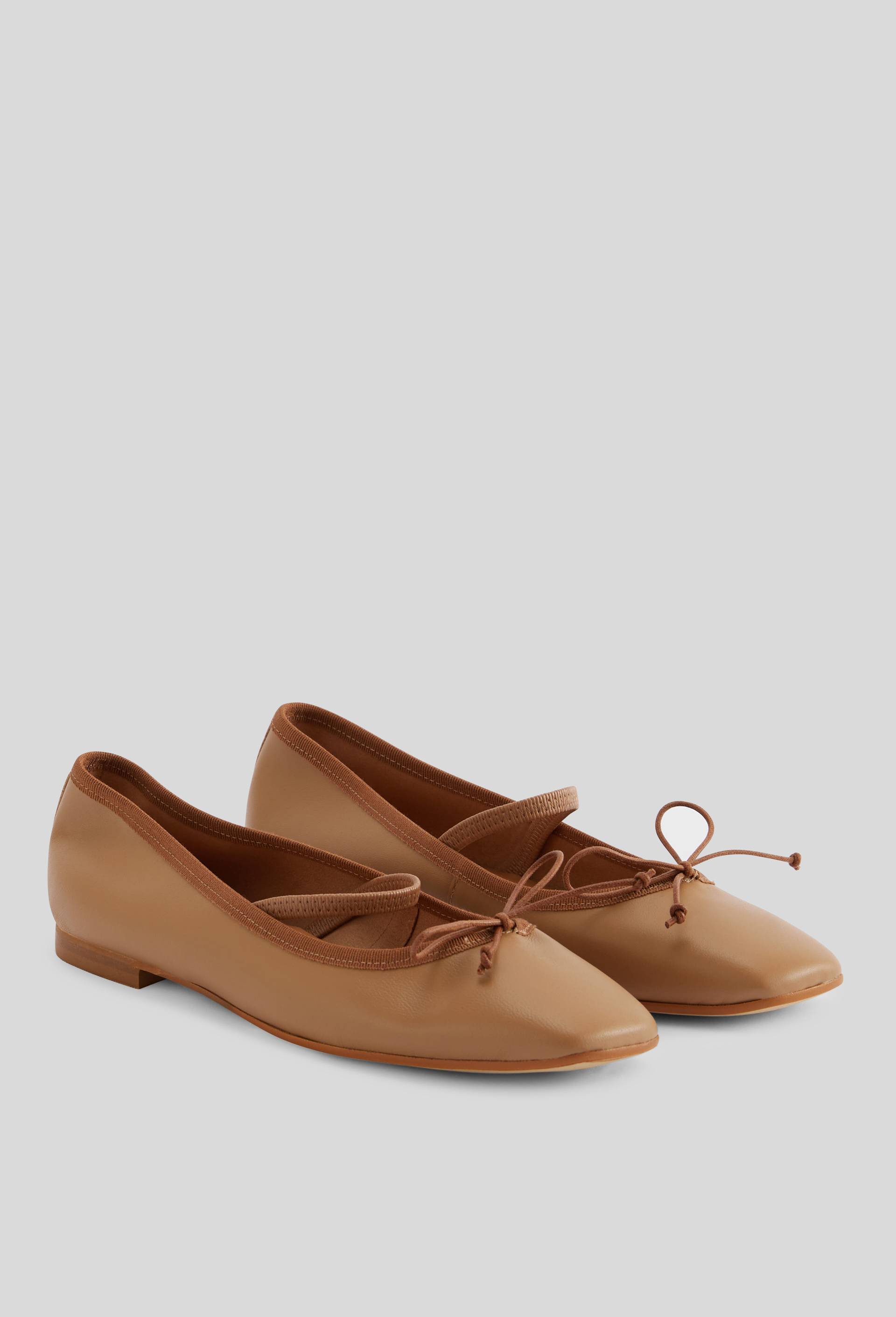 Ballerines en cuir, Brun clair, large image number 3.0