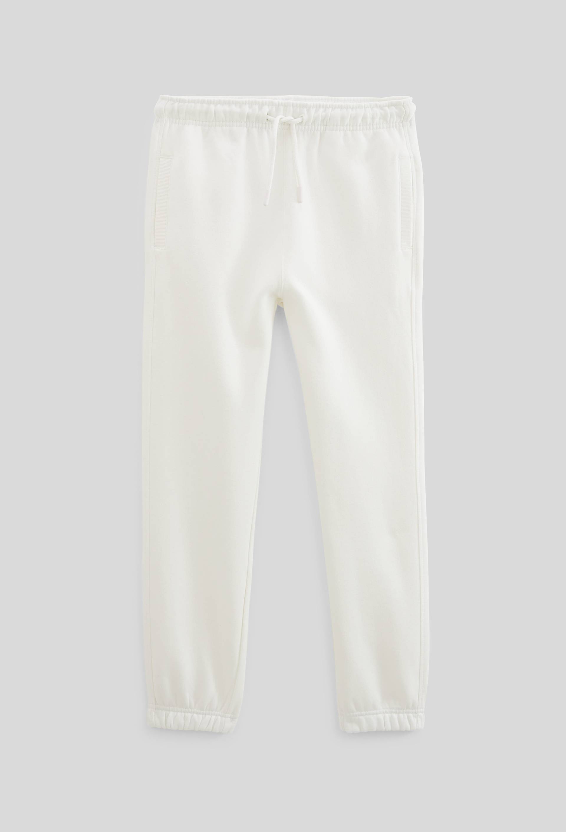 Jogging en molleton uni en coton BIO GOTS, Ecru, swatch image