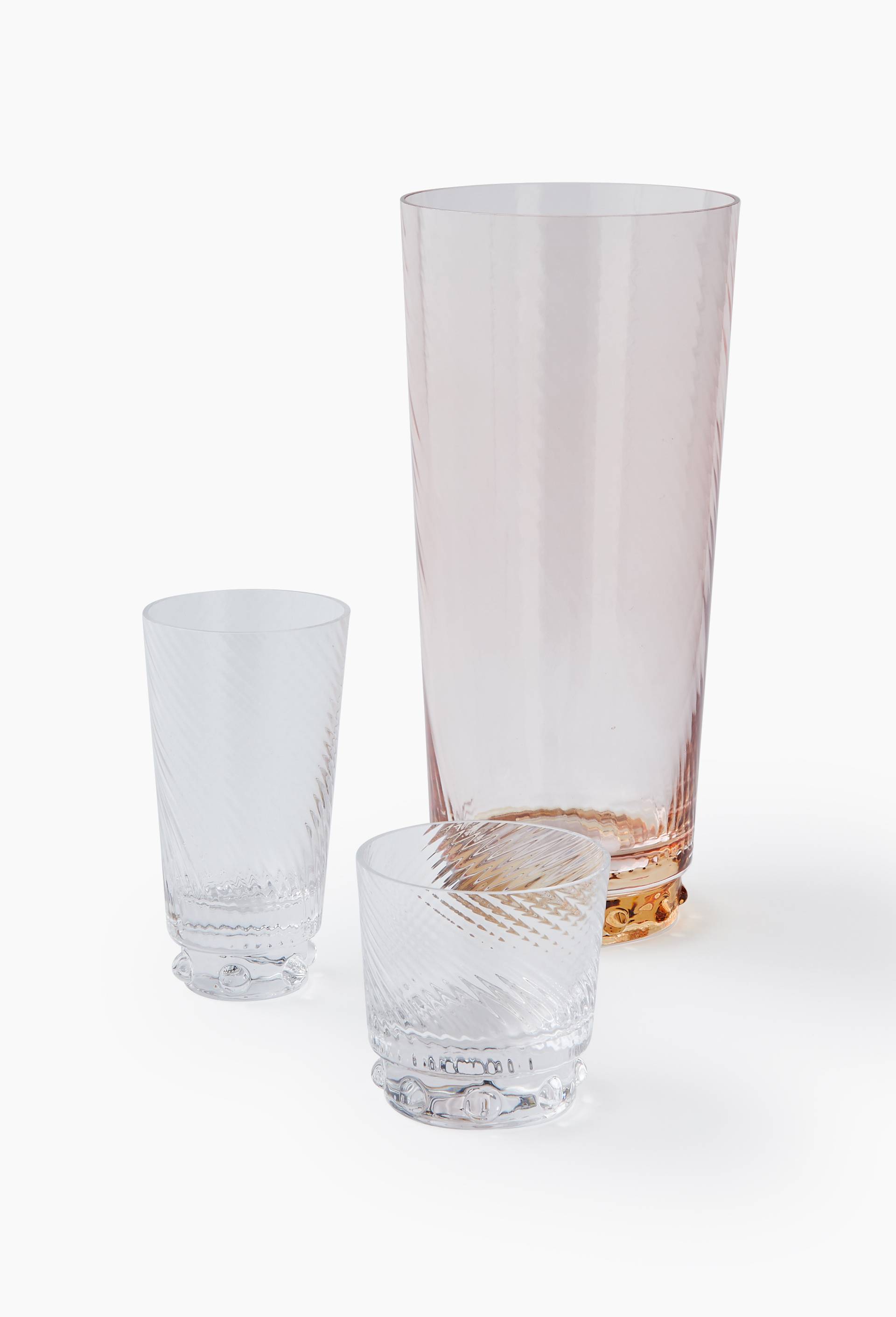 Vase en verre, diam&egrave;tre 14cm hauteur 22cm, PIERRE GONALONS x Monoprix, Multicolore, large image number 2
