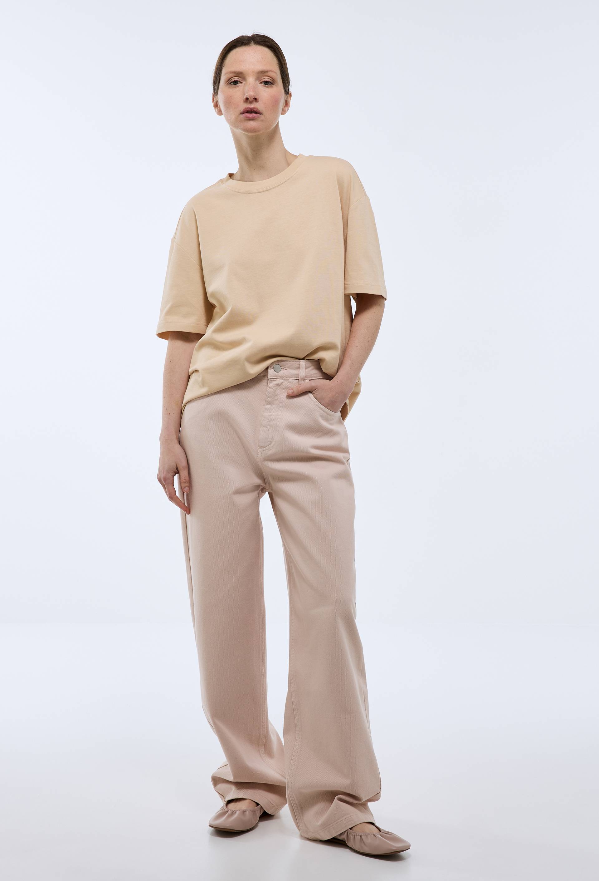 Pantalon droit uni, Rose clair, large image number 1.0