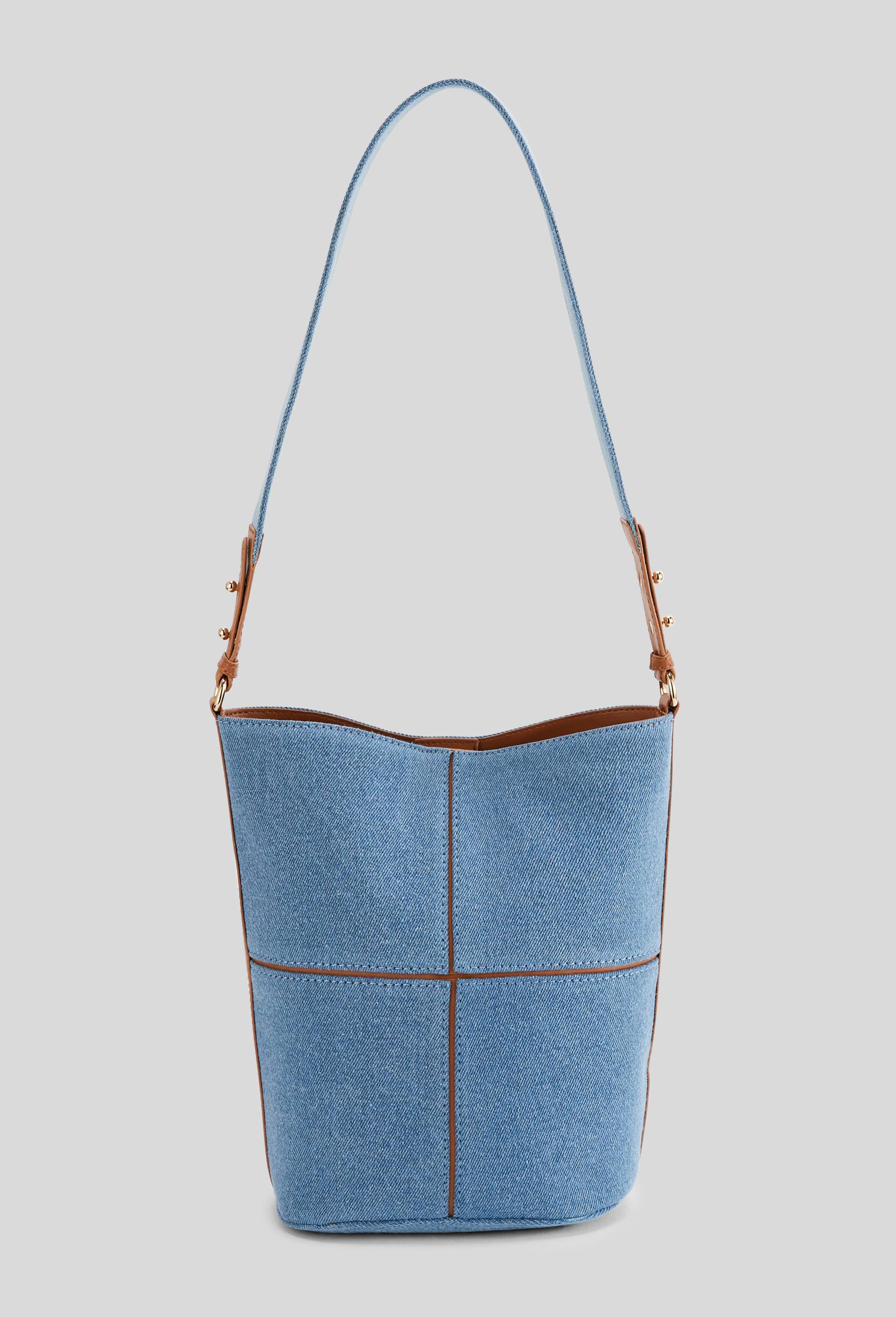 Sac seau en denim, Bleu fonc&eacute;, large image number 1