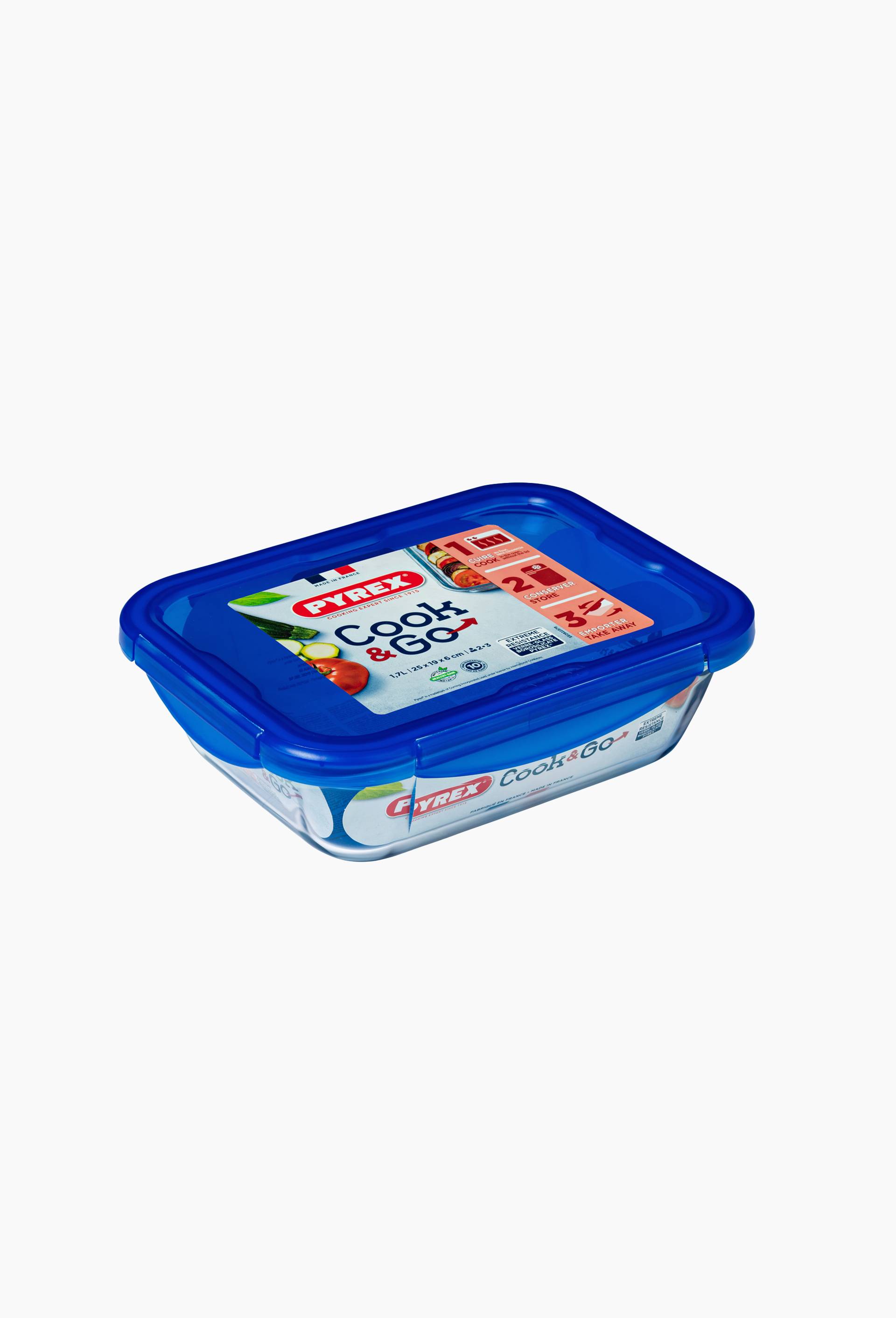Bo&icirc;te rectangulaire avec couvercle, 24cm, Transparent, large image number 0.0