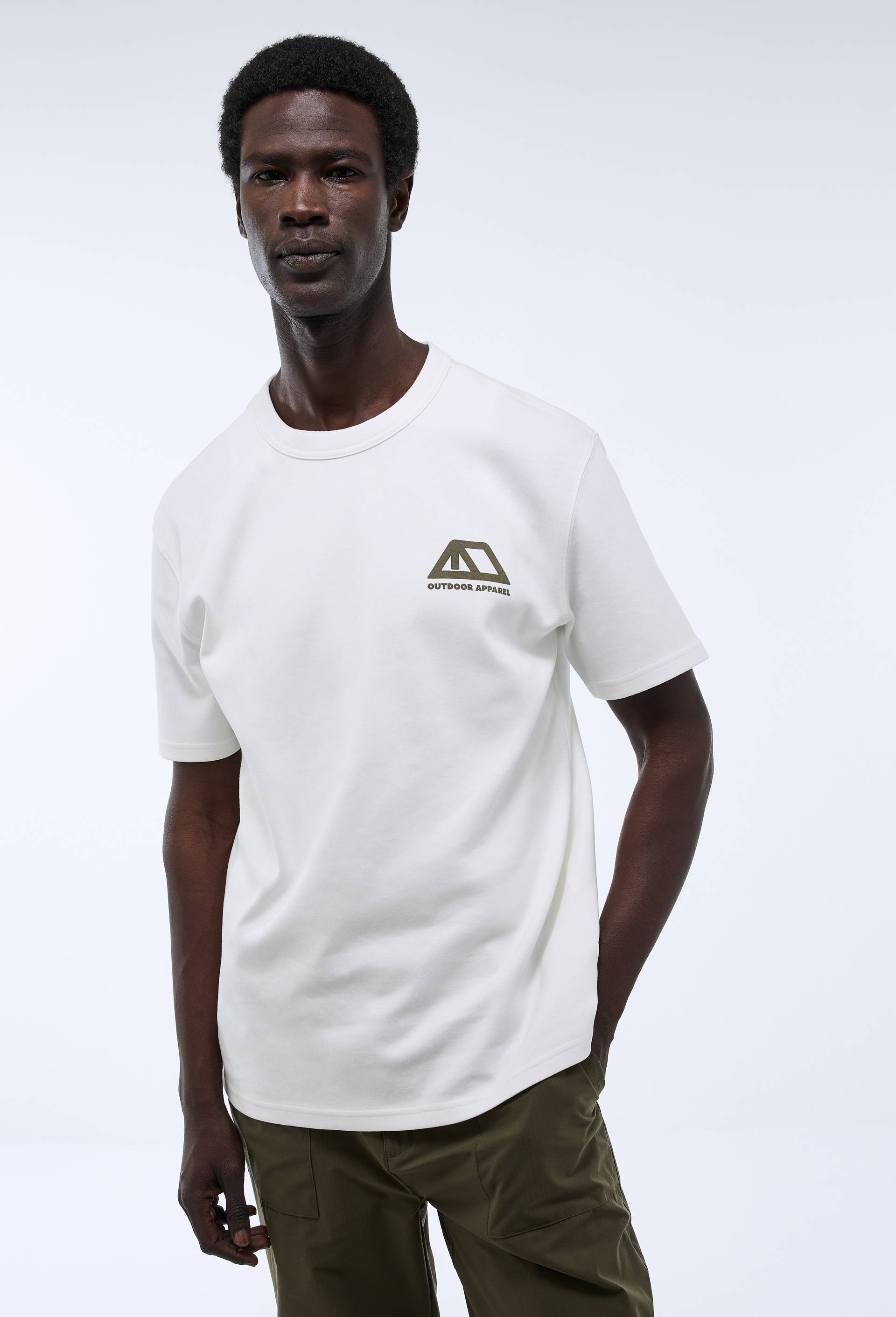 T-shirt &agrave; manches courtes en coton BIO GOTS, Ecru, swatch image