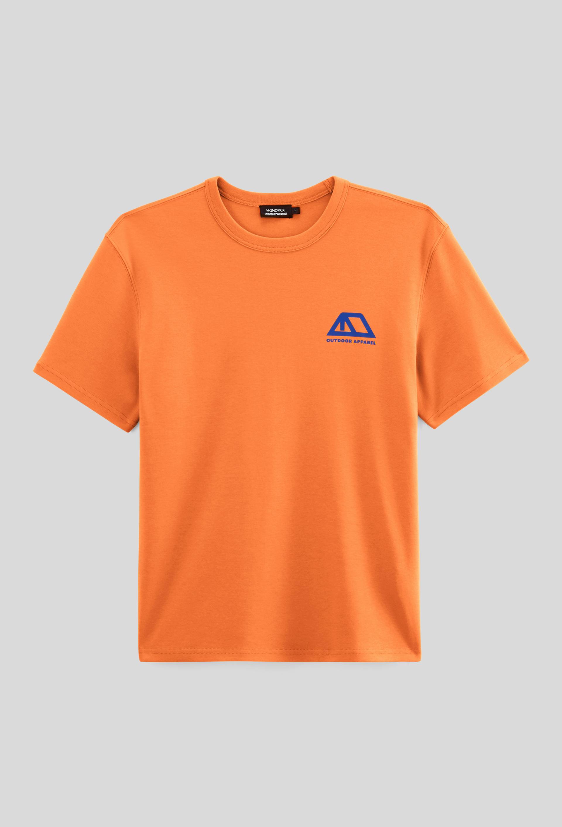 T-shirt &agrave; manches courtes en coton BIO GOTS, Orange, large image number 2