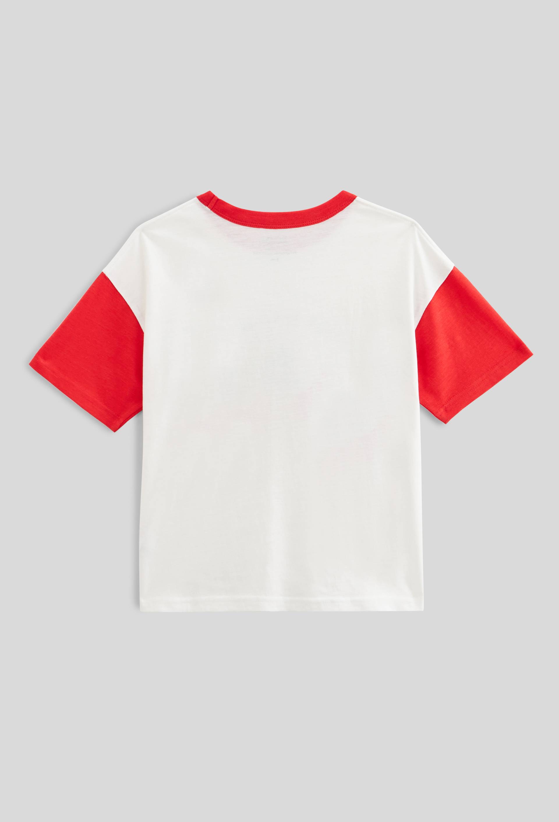 T-shirt manches courtes imprimé en coton BIO GOTS, Ecru, large image number 1.0