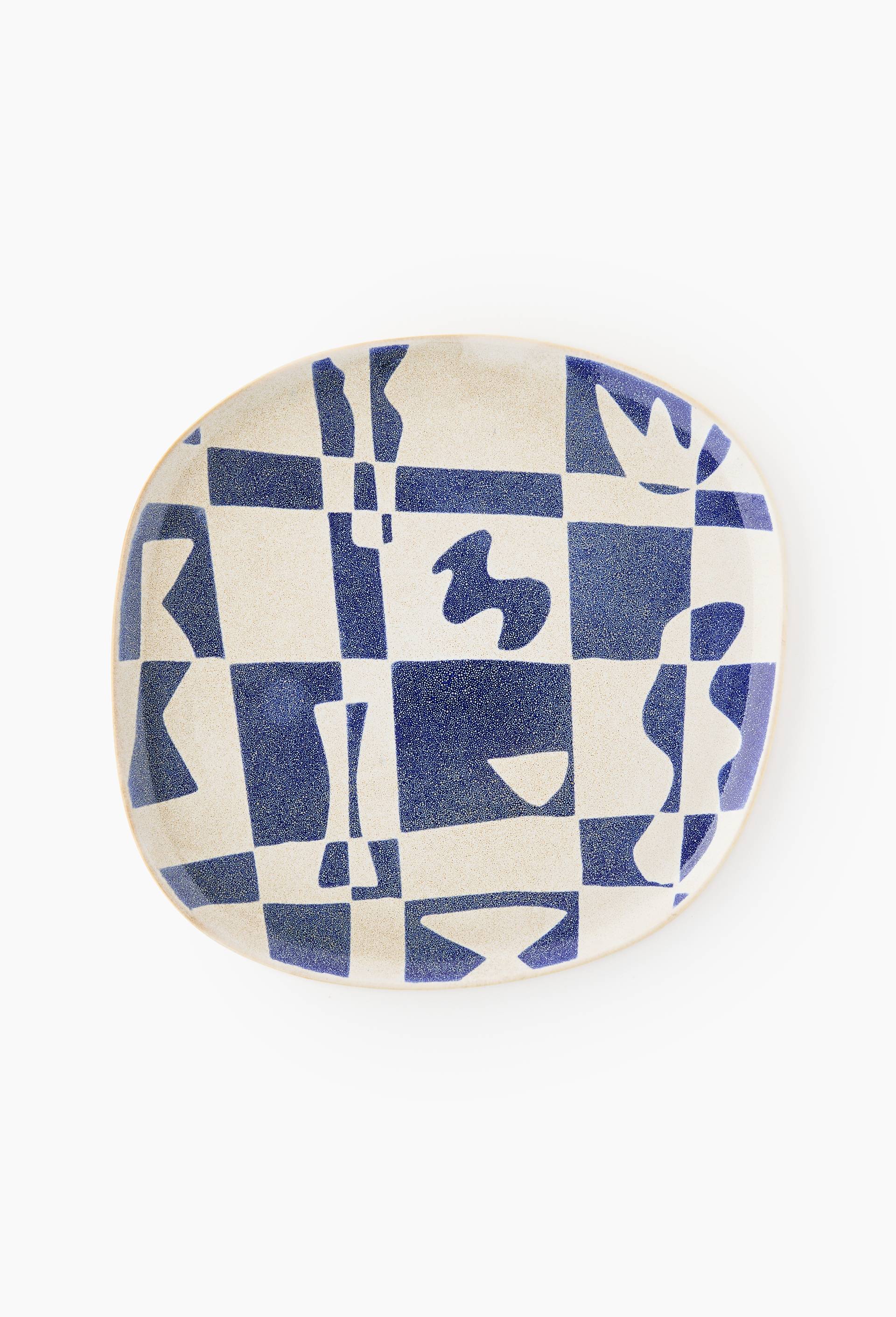 ASSIETTE A DINER MOTIF CHECKS - GARANCE VALLEE X MONOPRIX - CERAMIQUE, Multicolore, large image number 0