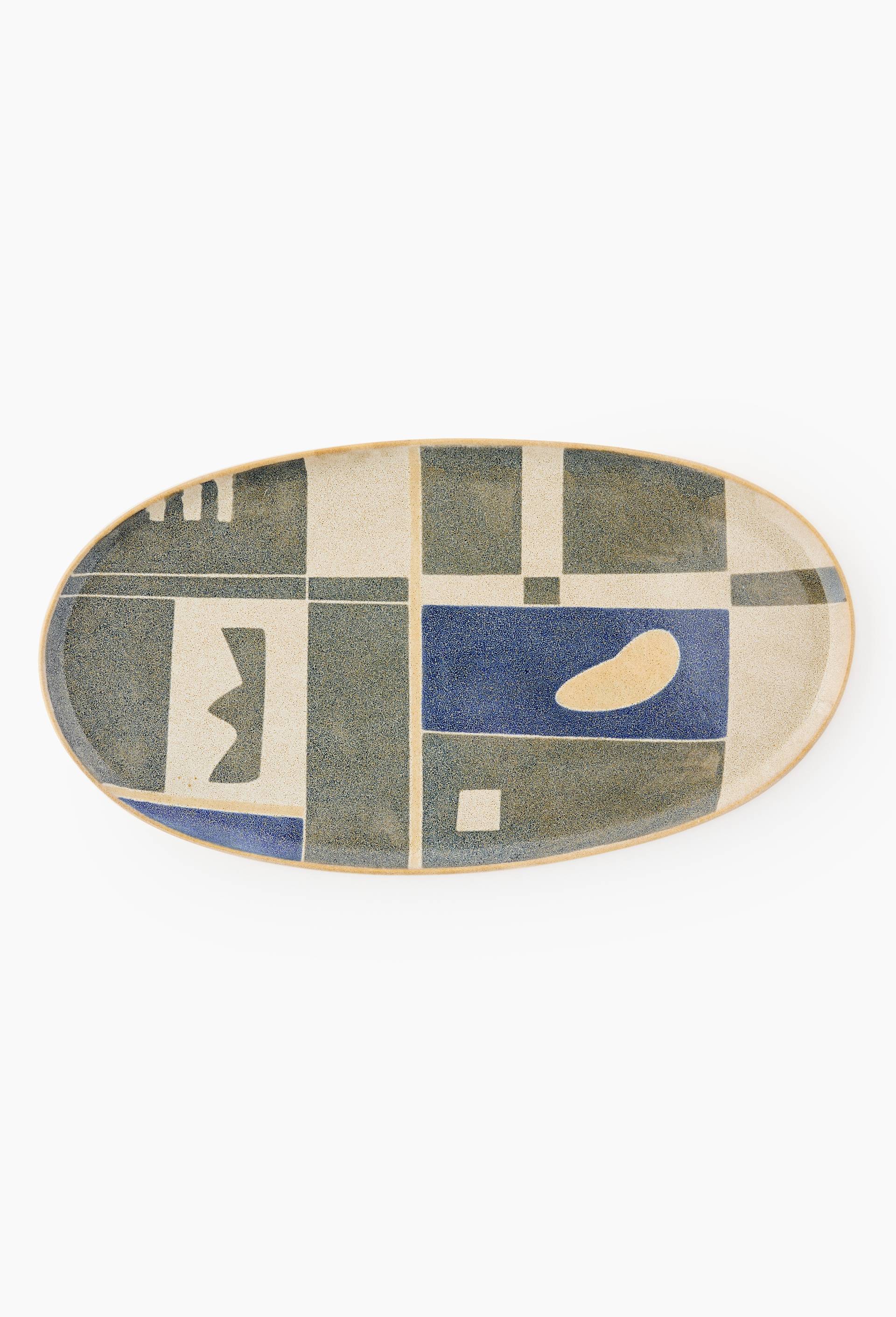 GRAND PLAT OVAL MOTIF VASE - GARANCE VALLEE X MONOPRIX - CERAMIQUE, Multicolore, large image number 0