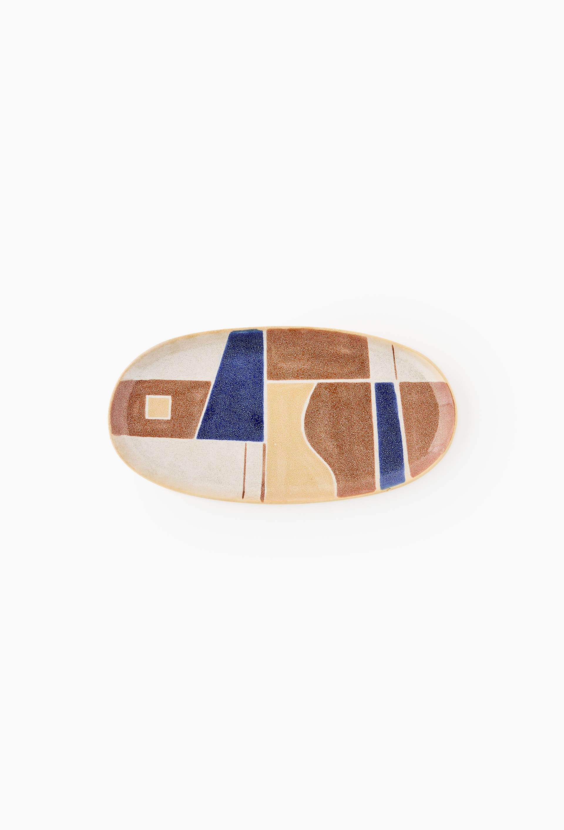PETIT PLAT OVAL MOTIF VASE - GARANCE VALLEE X MONOPRIX - CERAMIQUE, Multicolore, large image number 0