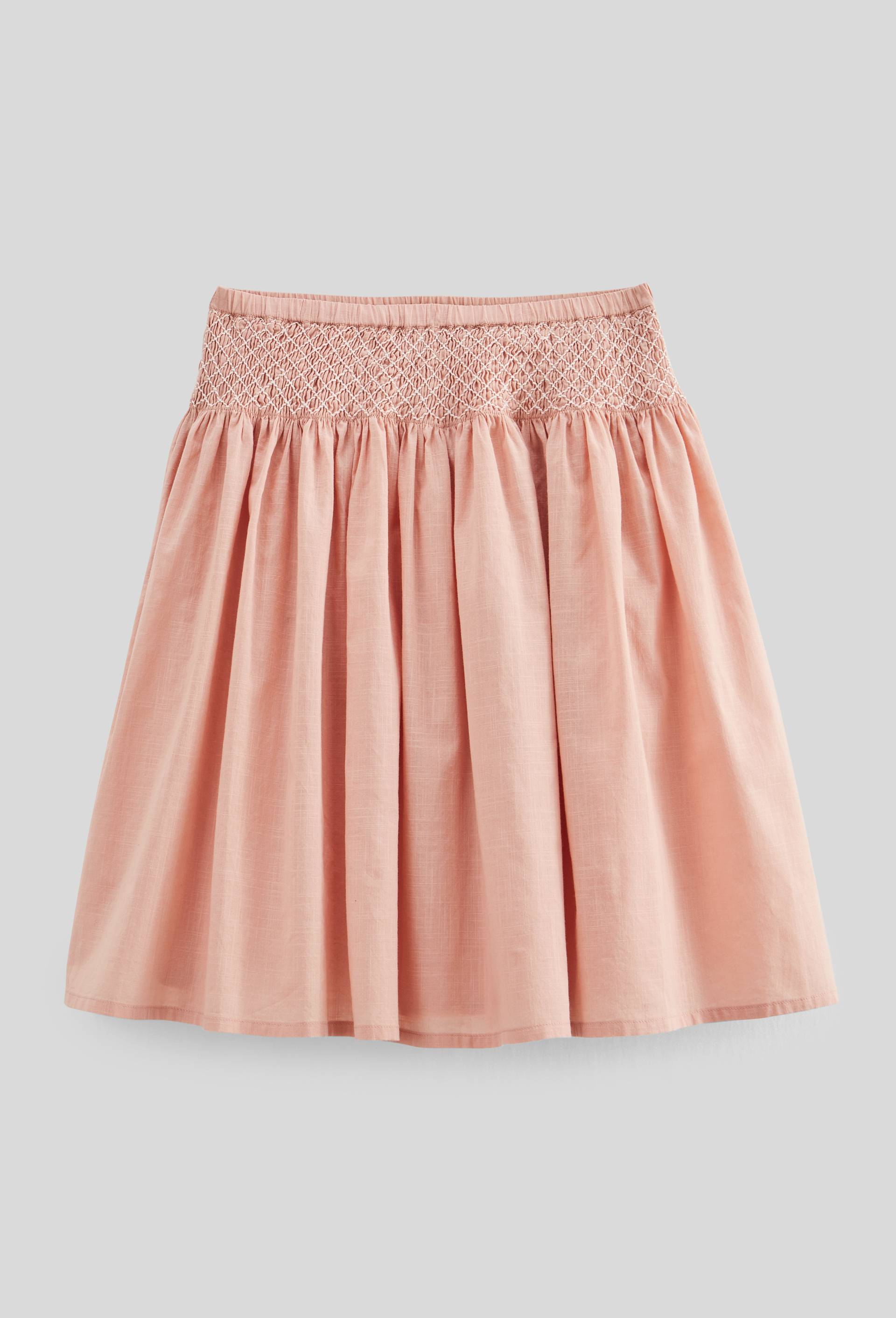Jupon &agrave; smocks en coton, Rose, large image number 5