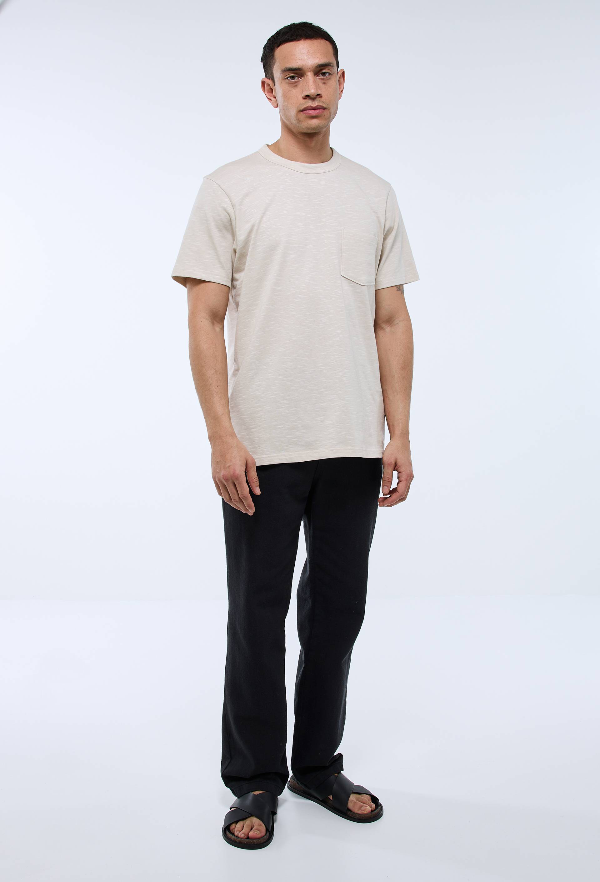 T-shirt manches courtes en coton BIO GOTS, Beige clair, large image number 1