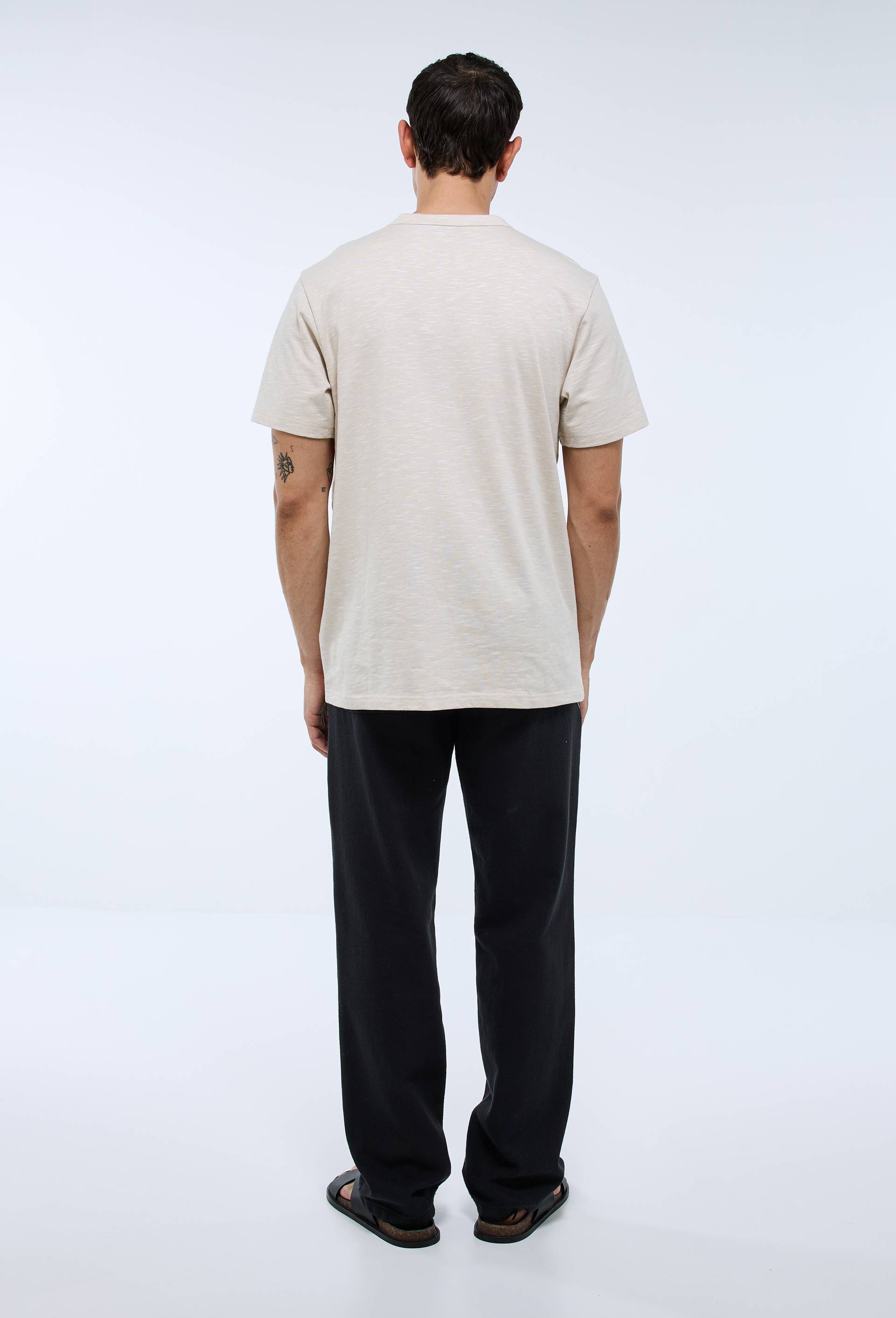 T-shirt manches courtes en coton BIO GOTS, Beige clair, large image number 2.0