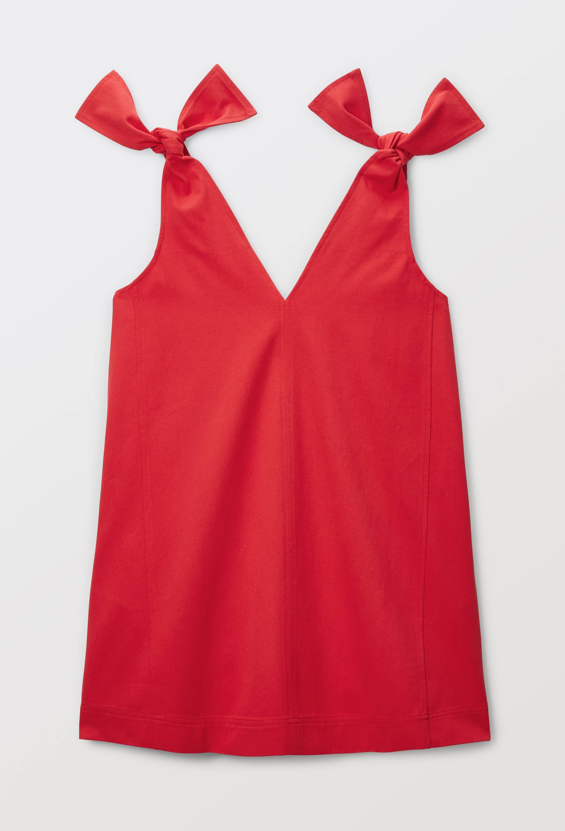 Robe courte unie en coton BIO GOTS, Rouge, large image number 2