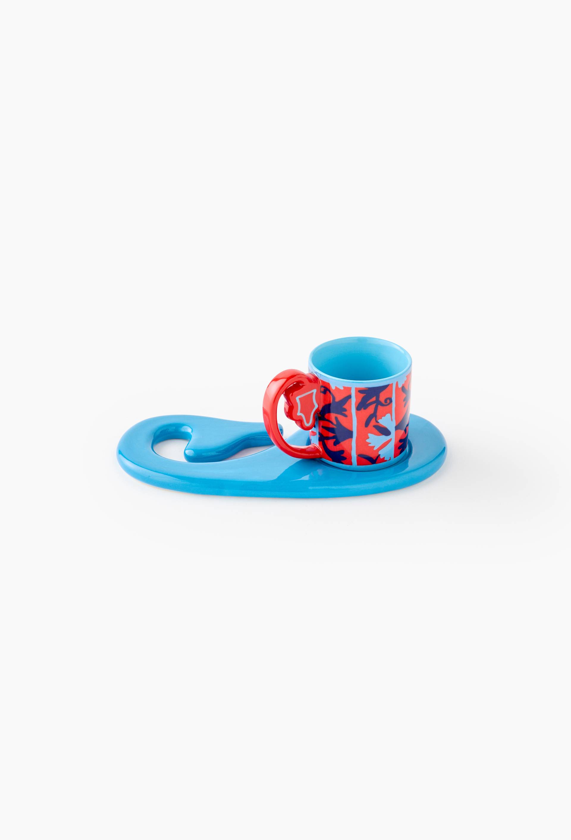 TASSE A CAFE BLEUE CAROLINE DE BENOIST X MONOPRIX - CERAMIQUE, Multicolore, large image number 0