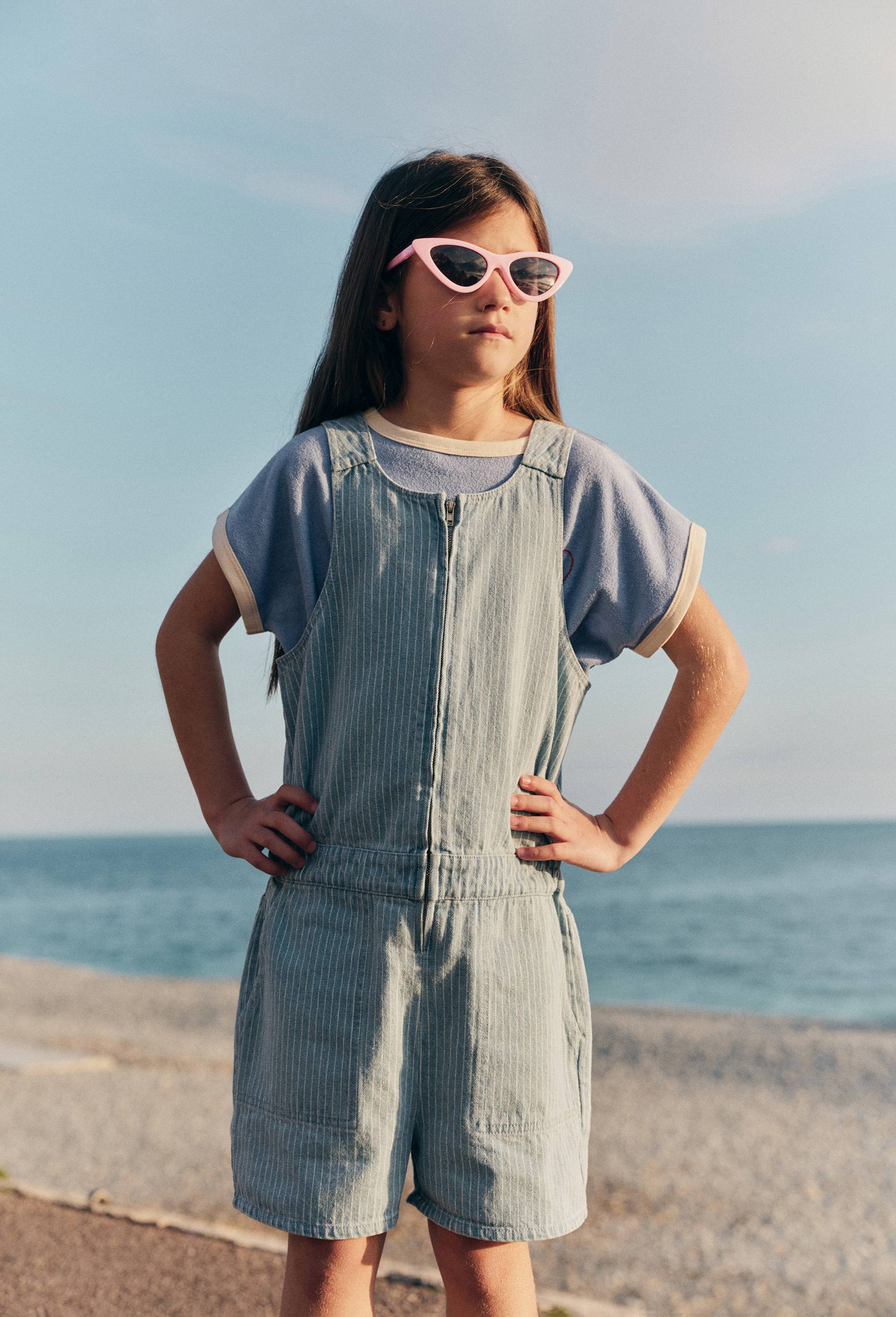 Salopette en denim ray&eacute;, Bleu clair, large image number 1
