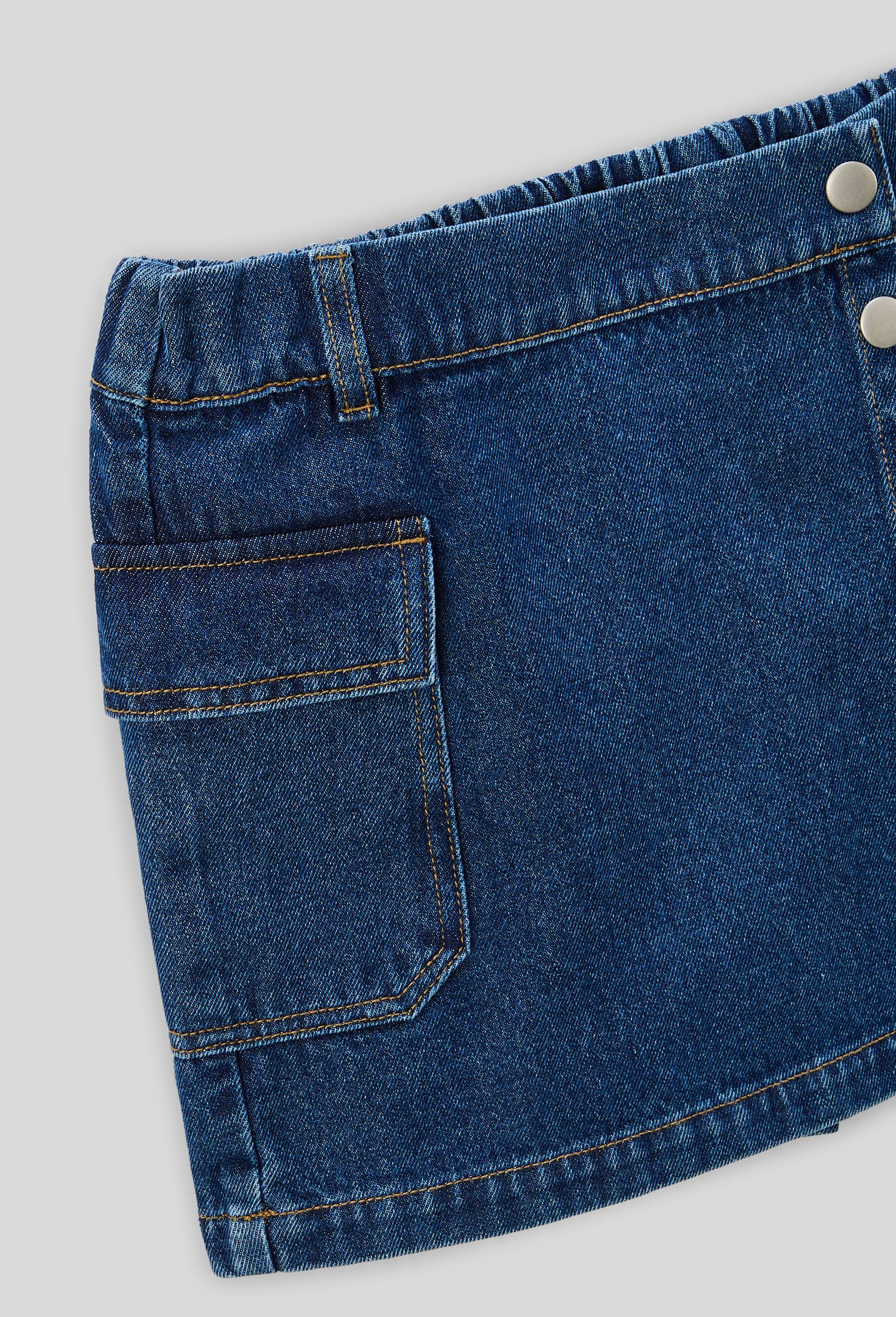 Jupe short en jean, Bleu foncé, large image number 2