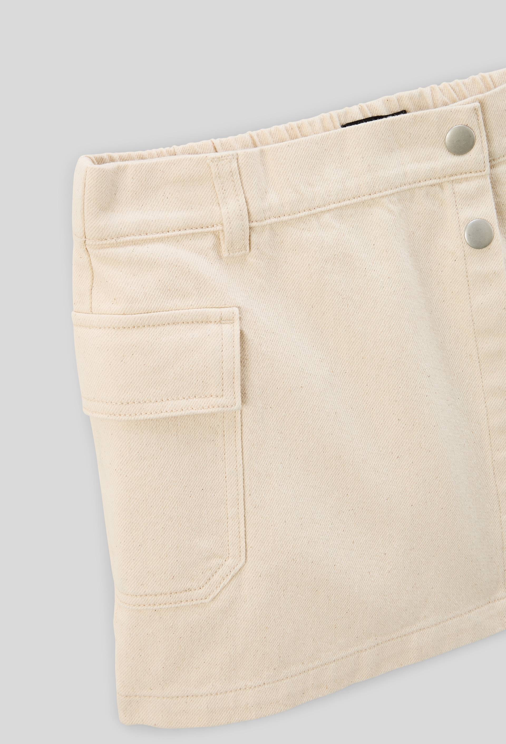 Jupe velours en coton, certifi&eacute; OEKO-TEX, Beige clair, large image number 2