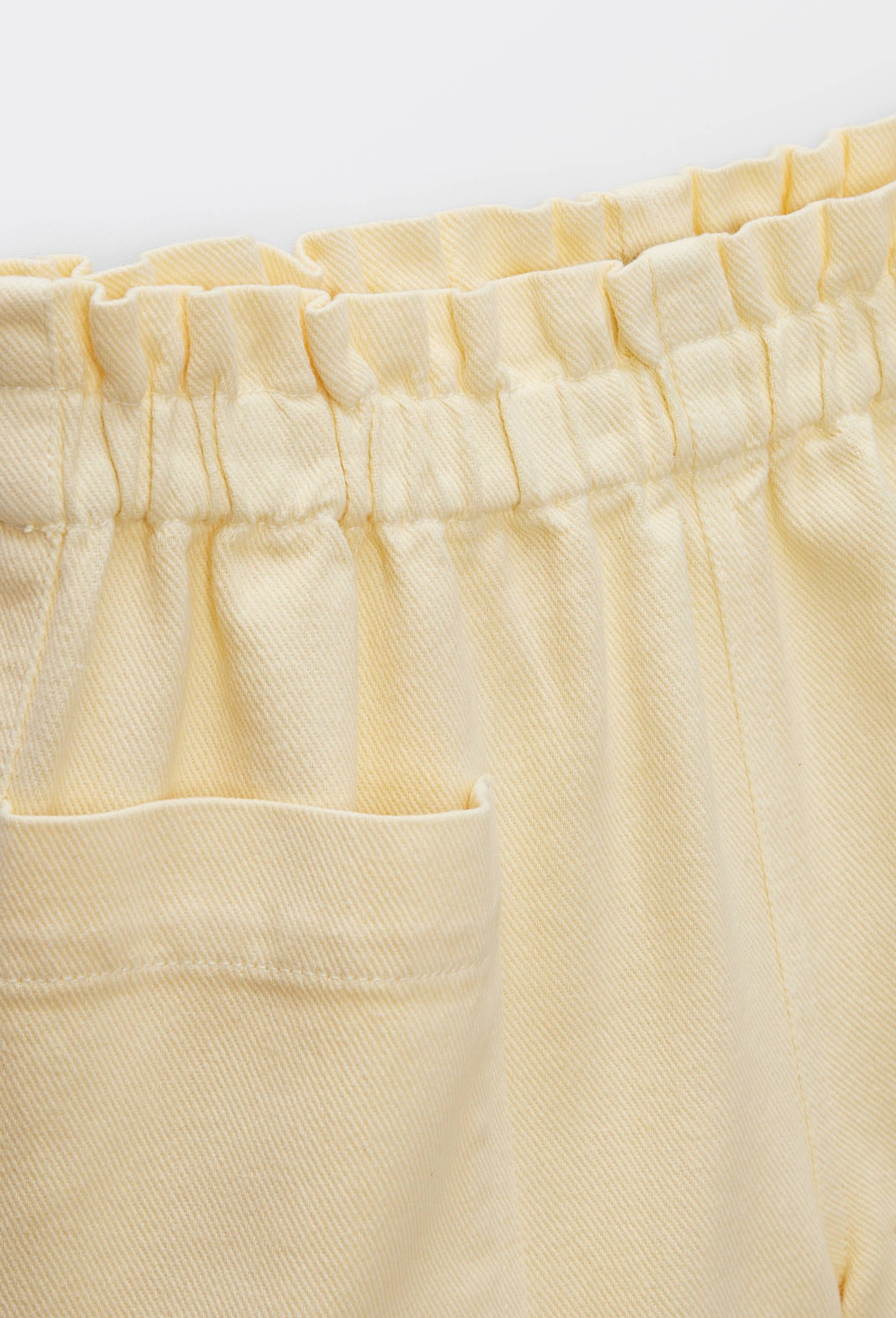 Short uni en coton, Jaune clair, large image number 2.0