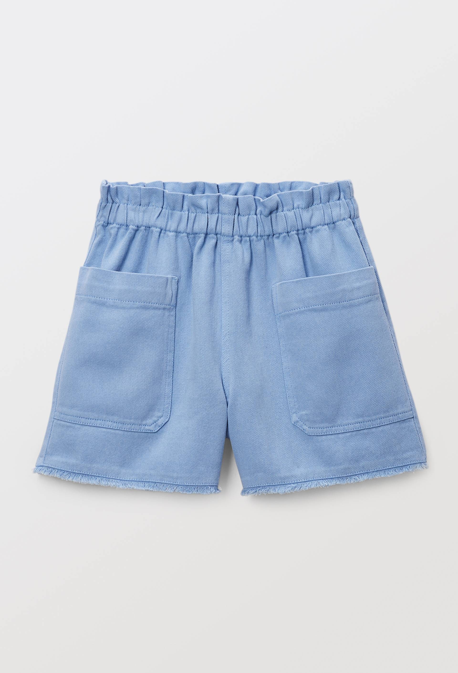 Short uni en coton, Vert clair, swatch image
