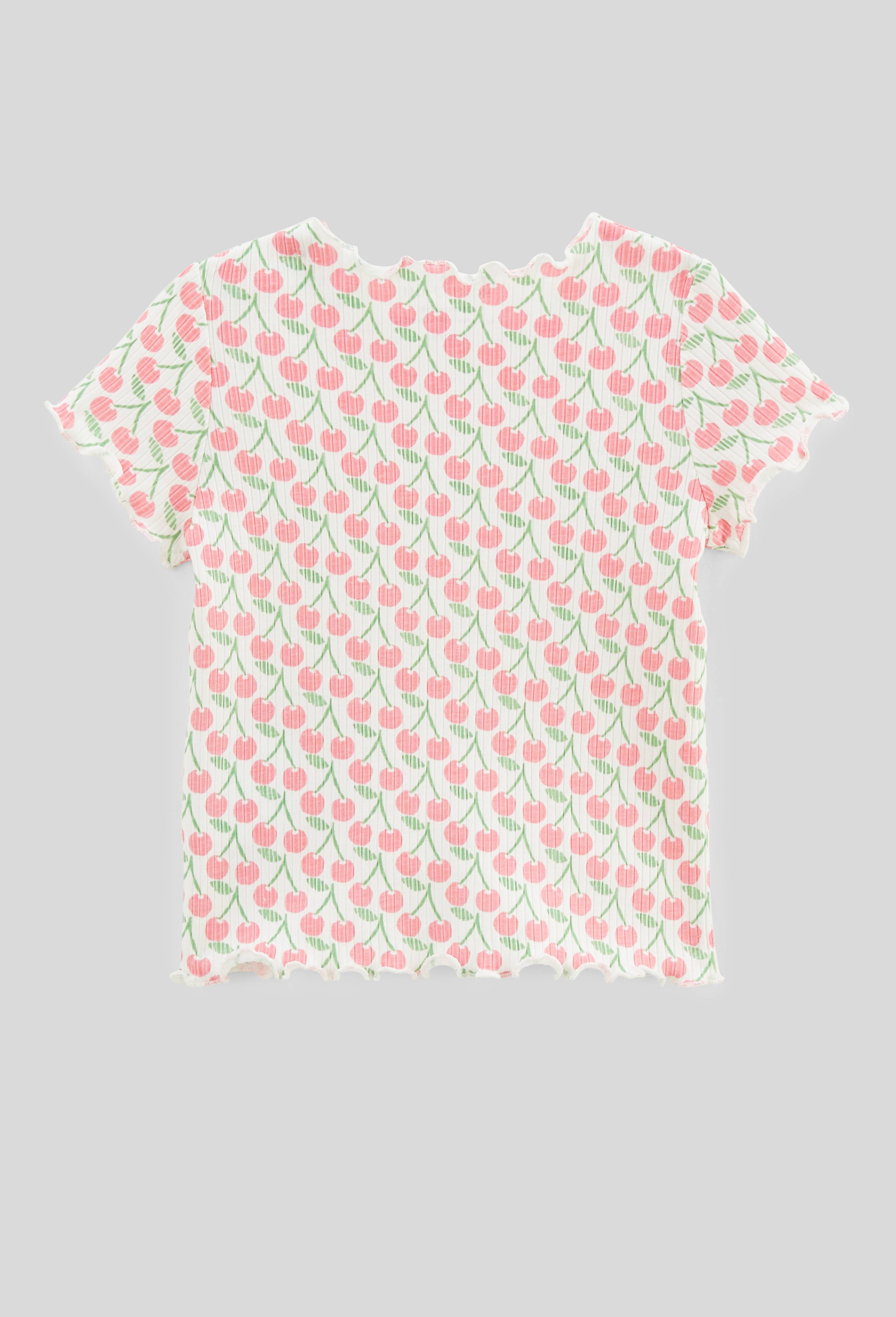T-shirt manches courtes imprim&eacute; en coton BIO GOTS, Beige clair, large image number 1